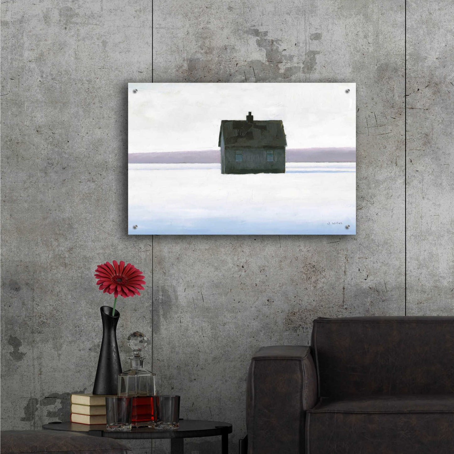 Epic Art 'Lonely Winter Landscape II' by James Wiens, Acrylic Glass Wall Art,36x24