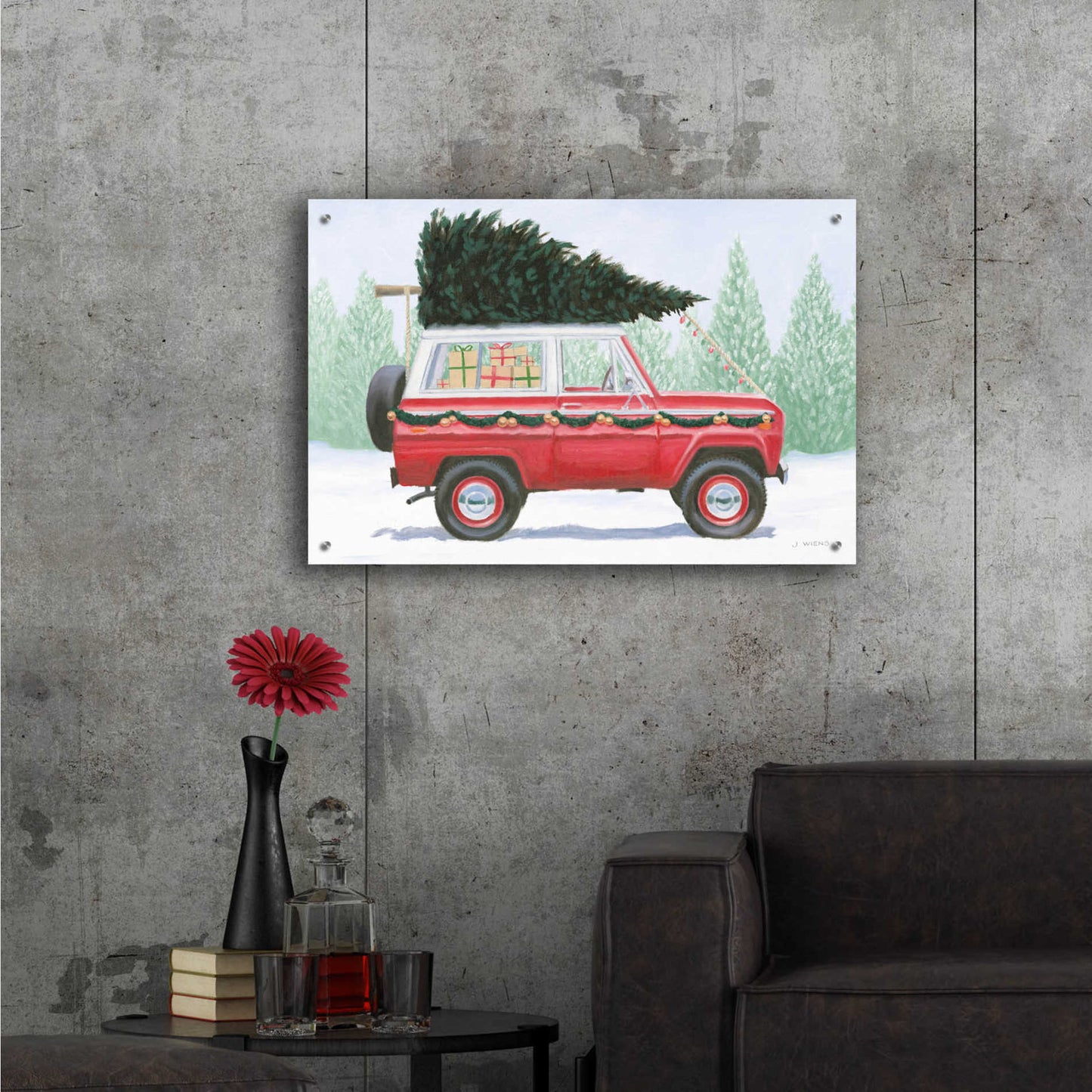 Epic Art 'Christmas Farm III' by James Wiens, Acrylic Glass Wall Art,36x24