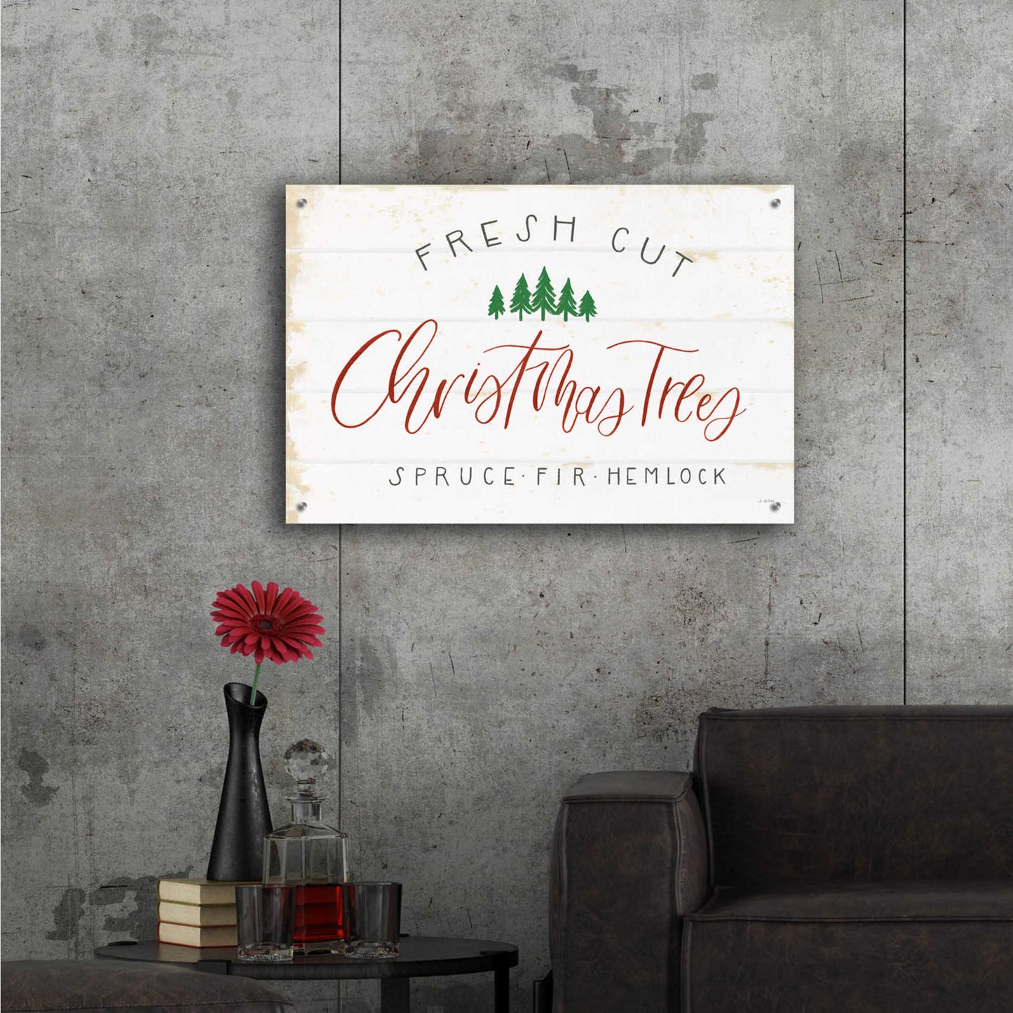 Epic Art 'Christmas Farm V' by James Wiens, Acrylic Glass Wall Art,36x24