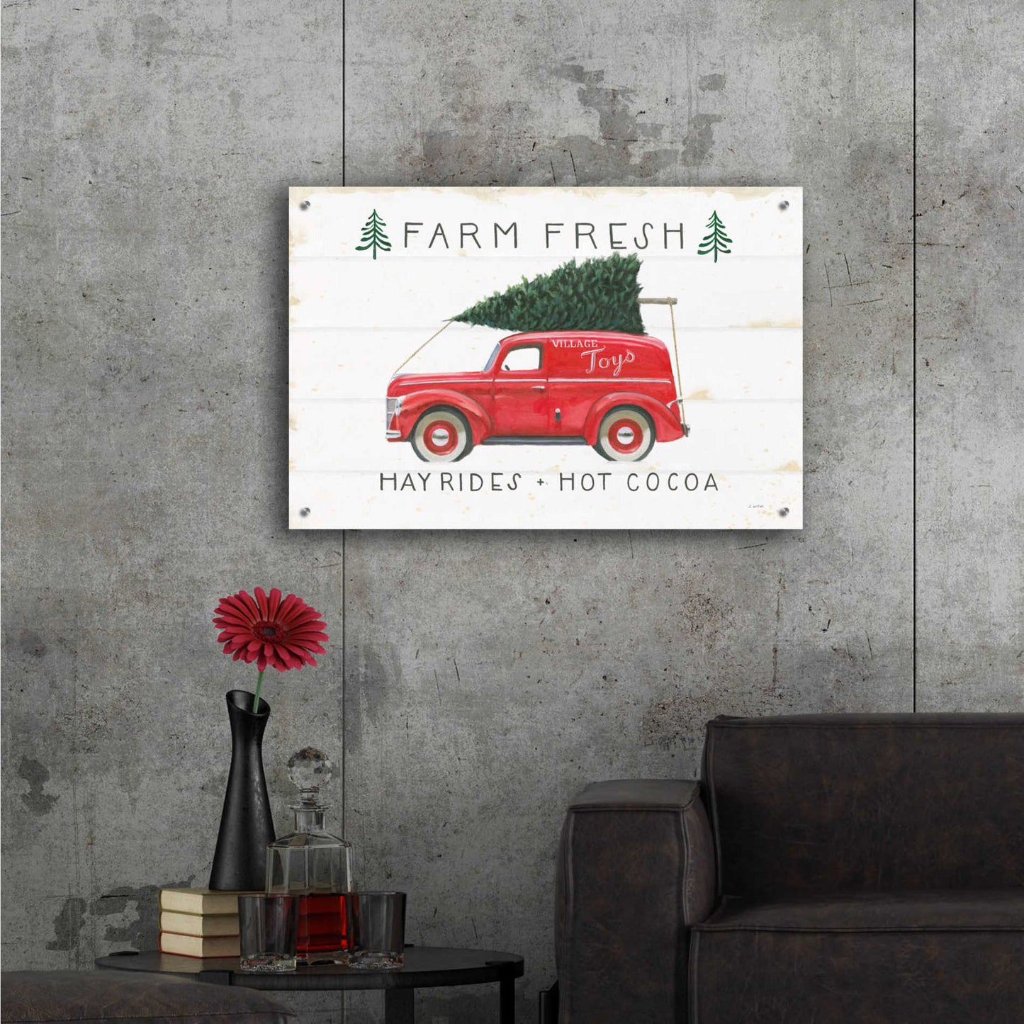 Epic Art 'Christmas Farm VI' by James Wiens, Acrylic Glass Wall Art,36x24