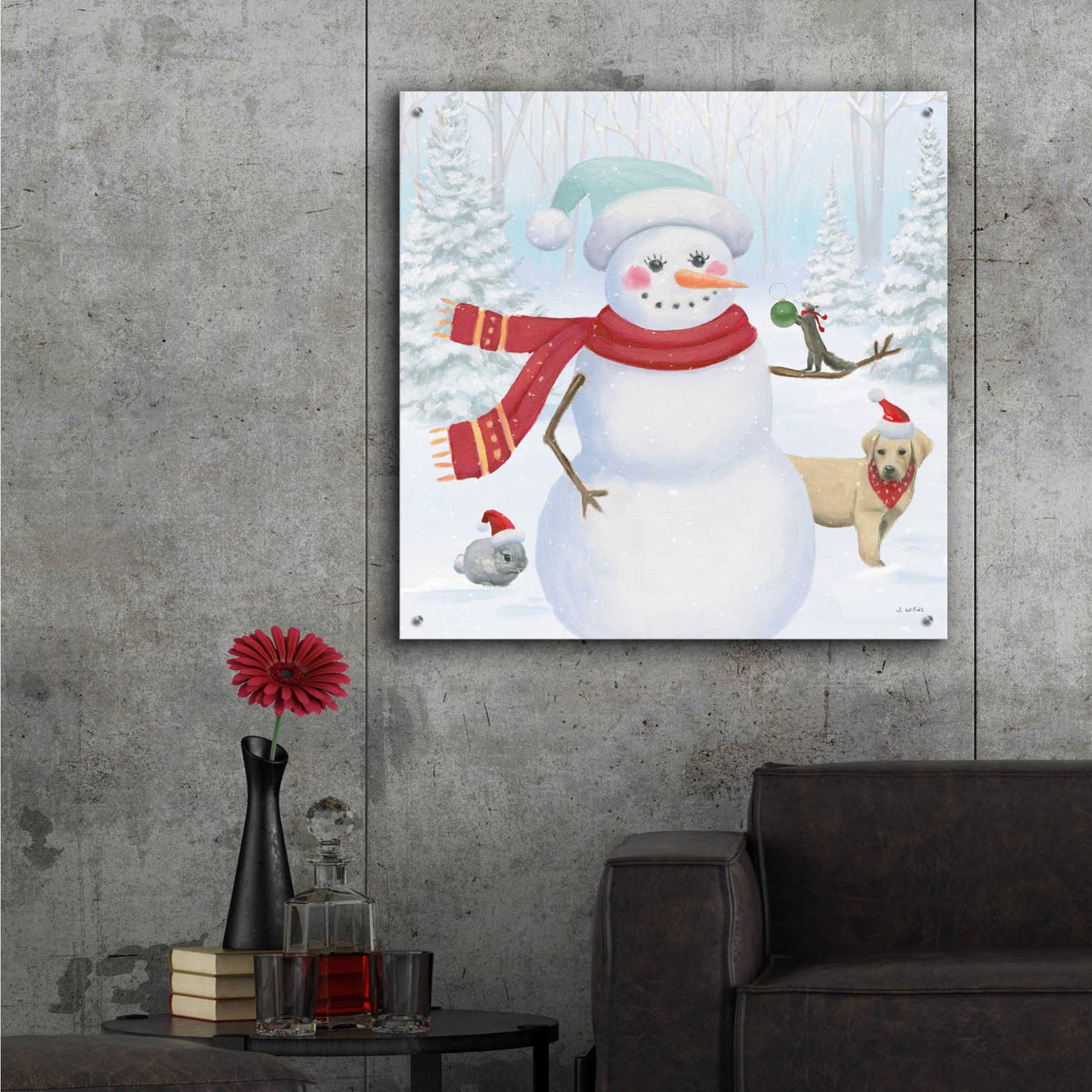 Epic Art 'Dressed for Christmas III Crop' by James Wiens, Acrylic Glass Wall Art,36x36