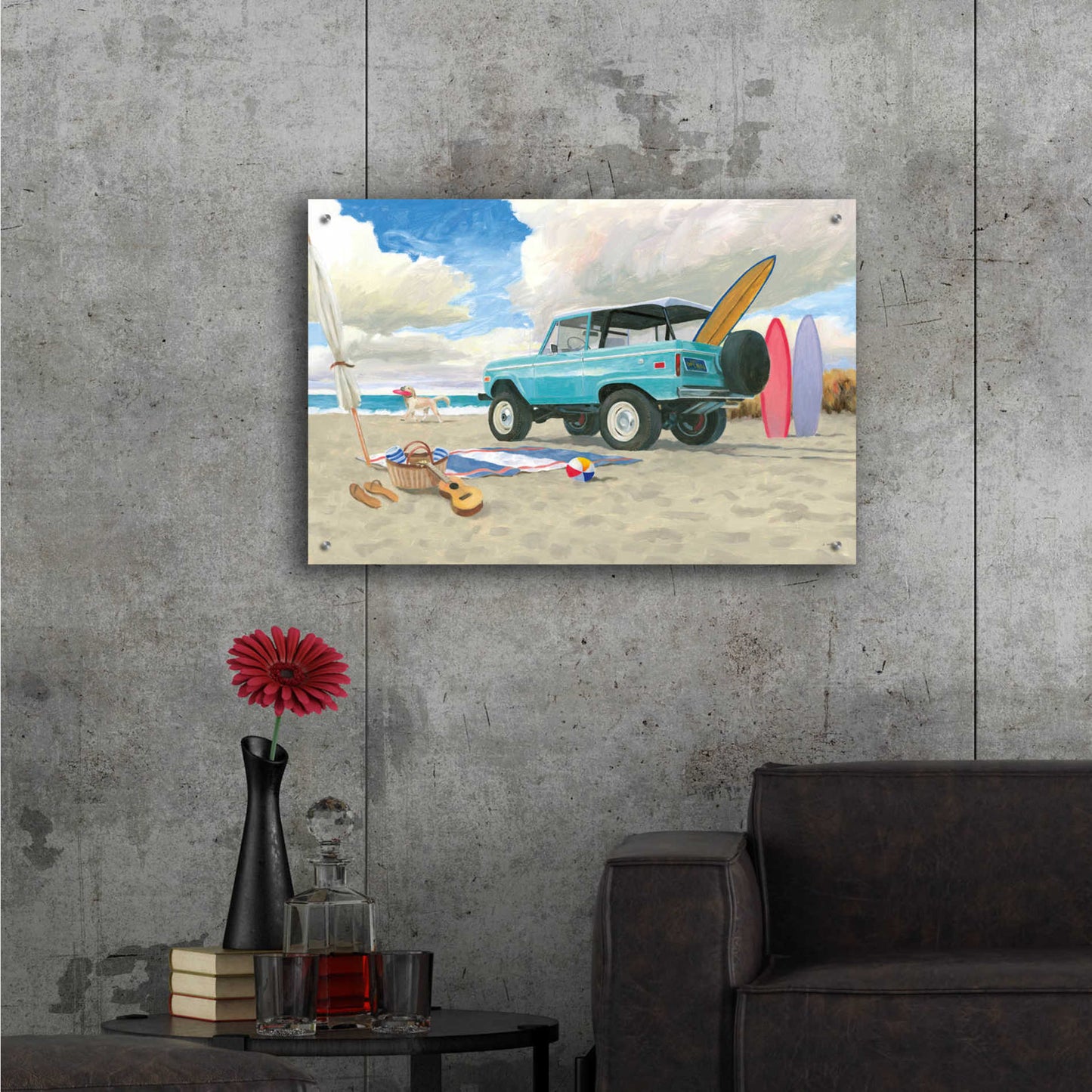 Epic Art 'Beach Ride I' by James Wiens, Acrylic Glass Wall Art,36x24
