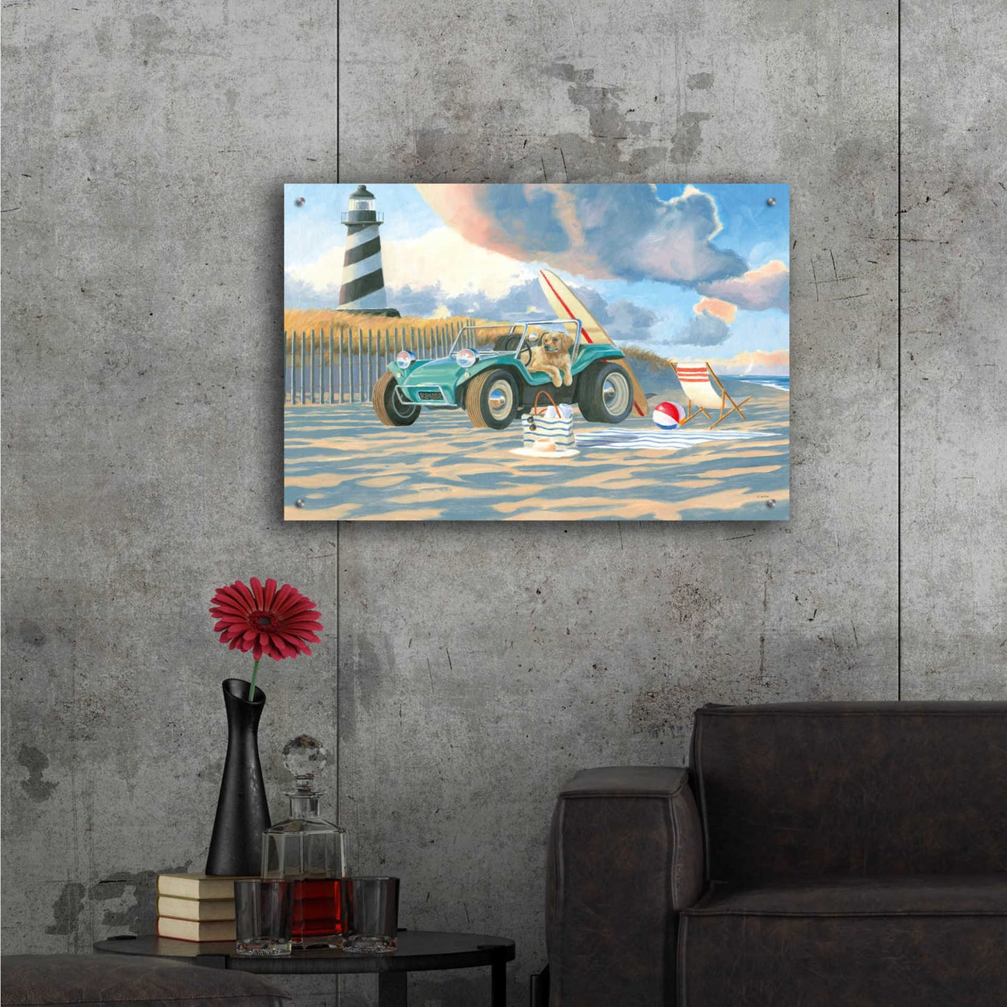 Epic Art 'Beach Ride IV' by James Wiens, Acrylic Glass Wall Art,36x24