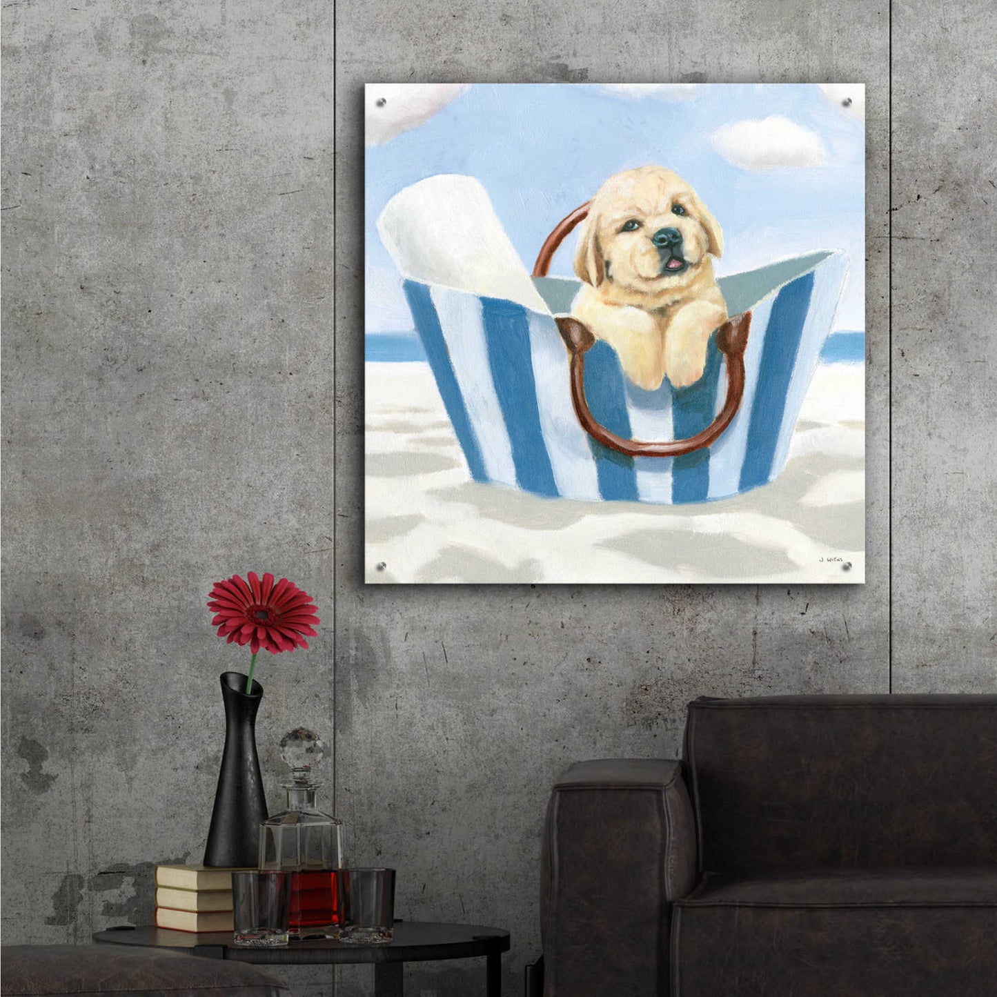 Epic Art 'Beach Ride VI' by James Wiens, Acrylic Glass Wall Art,36x36