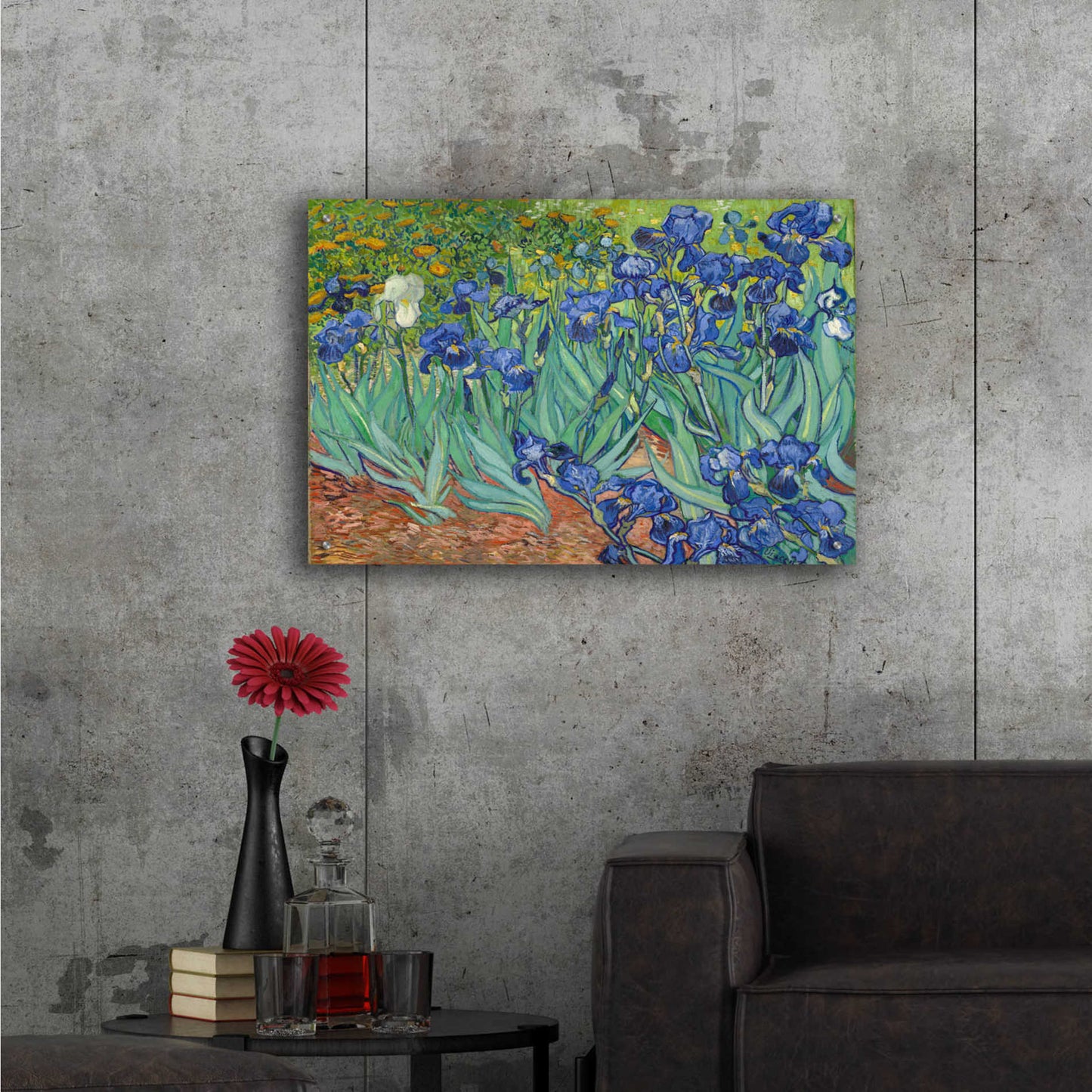 Epic Art 'Irises' by Vincent van Gogh, Acrylic Glass Wall Art,36x24