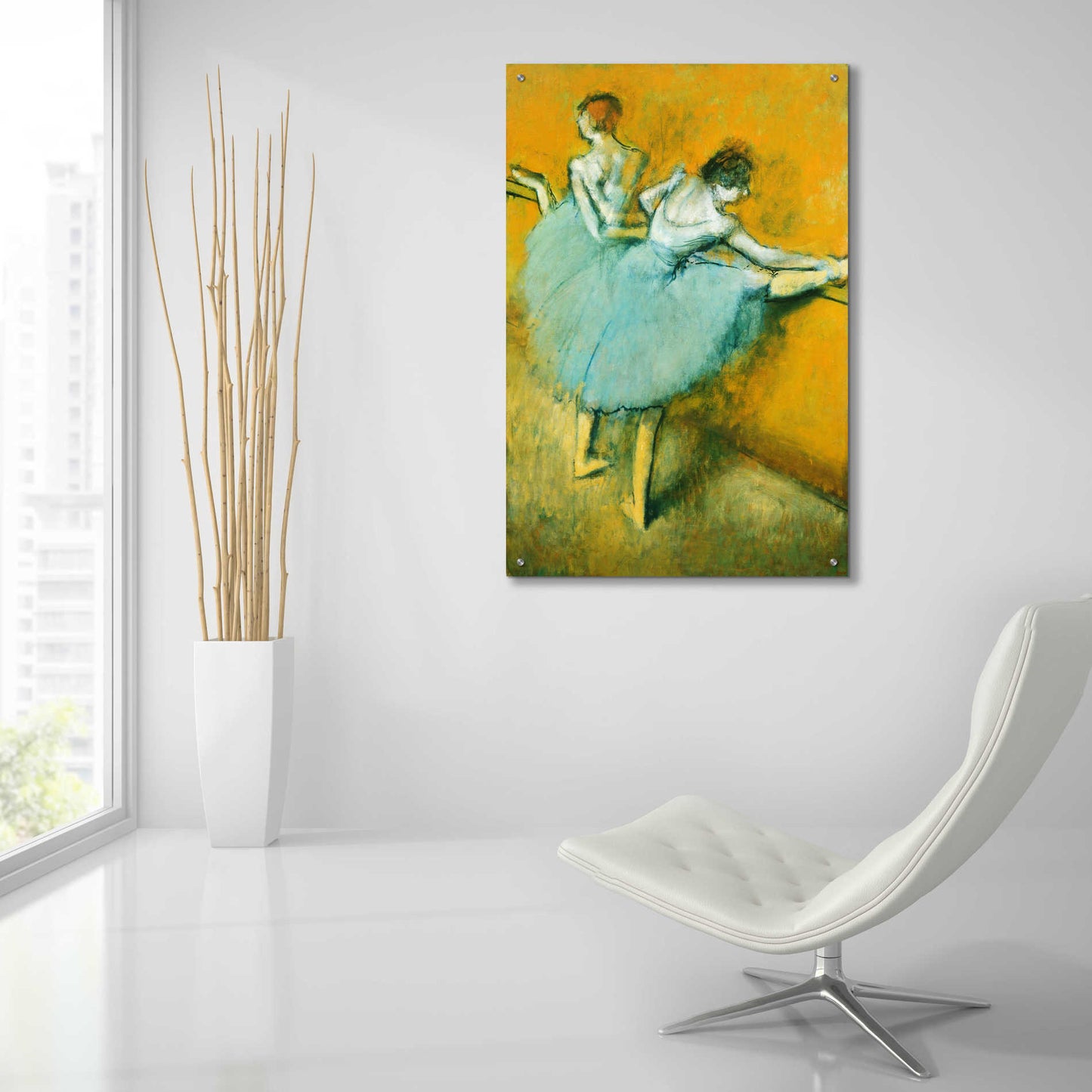 Epic Art 'Dancers at the Barre' by Edgar Degas, Acrylic Glass Wall Art,24x36