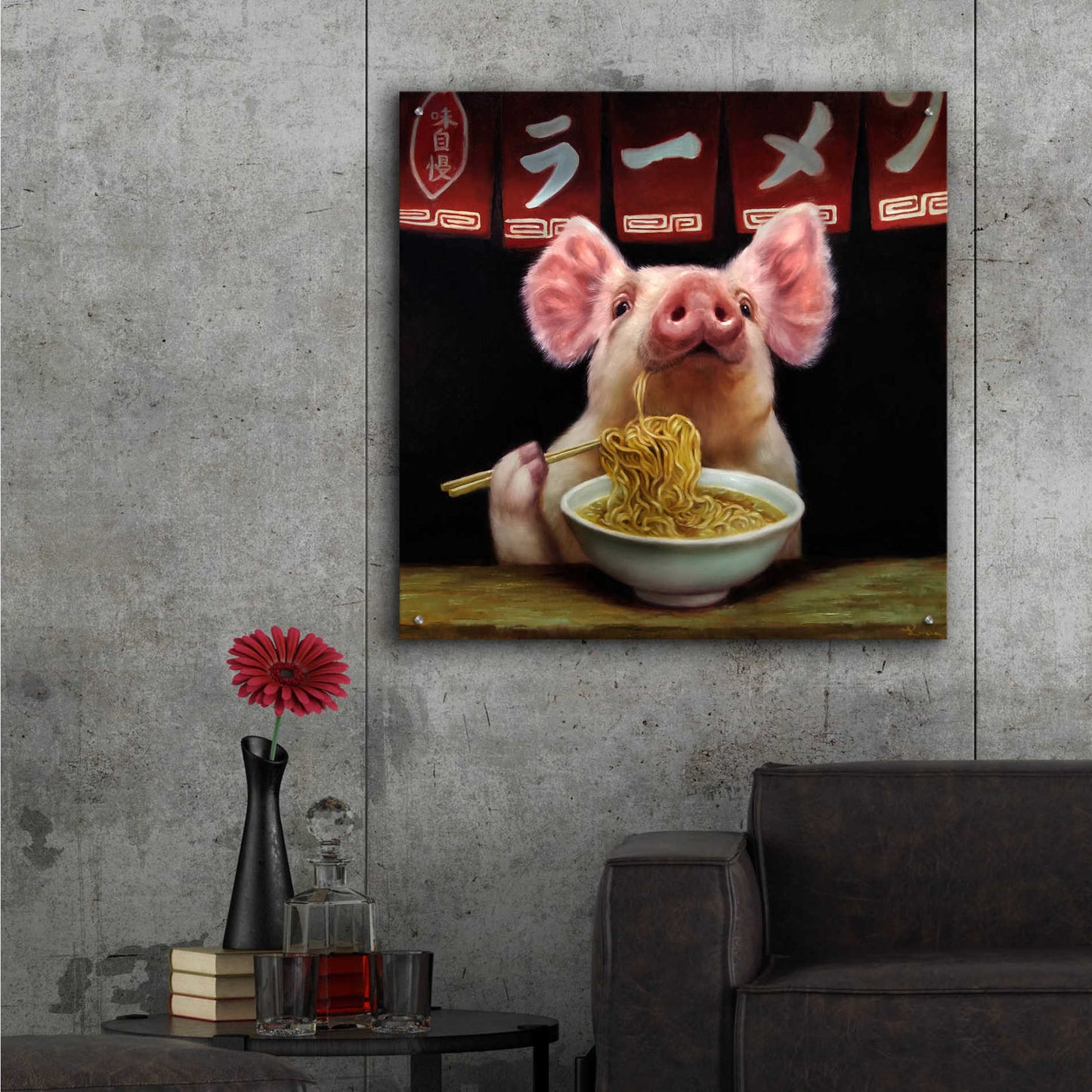 Epic Art 'Oodles of Noodles' by Lucia Heffernan, Acrylic Glass Wall Art,36x36