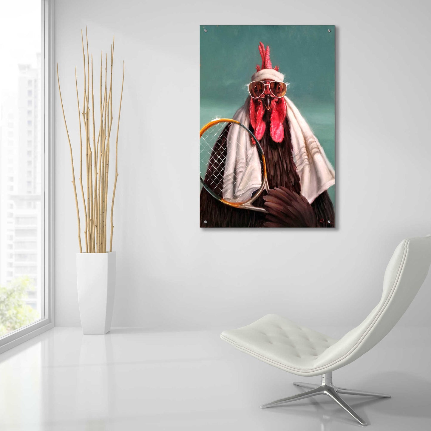 Epic Art 'The Tennis Pro' by Lucia Heffernan, Acrylic Glass Wall Art,24x36