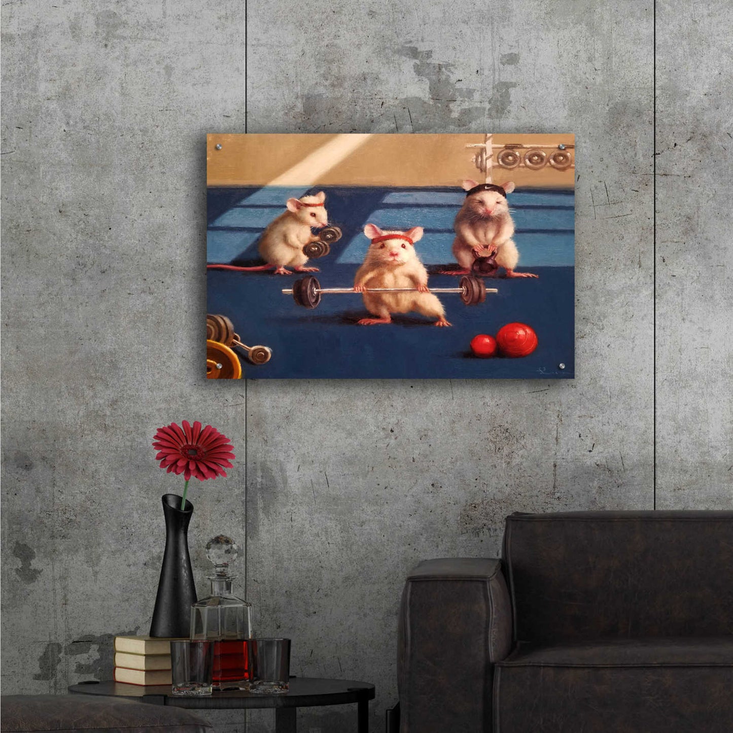 Epic Art 'Gym Rats' by Lucia Heffernan, Acrylic Glass Wall Art,36x24