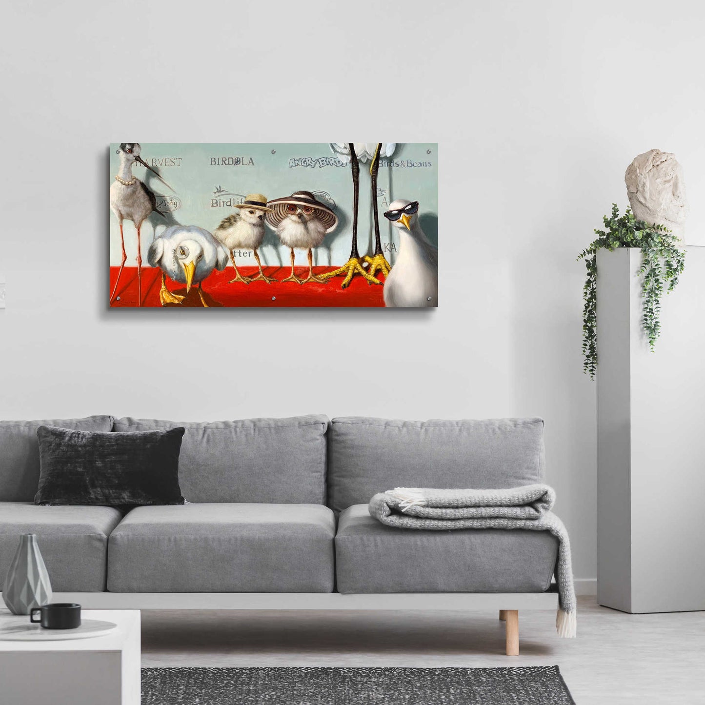 Epic Art 'Hampton Chicks' by Lucia Heffernan, Acrylic Glass Wall Art,48x24