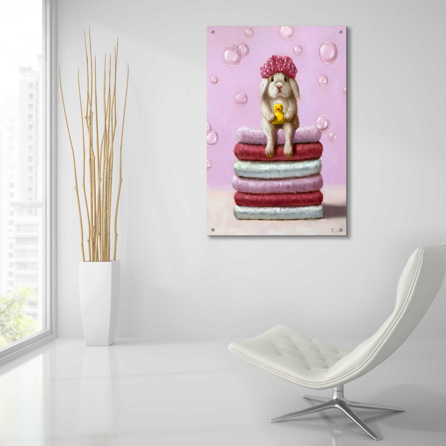 Epic Art 'Bath Day' by Lucia Heffernan, Acrylic Glass Wall Art,24x36