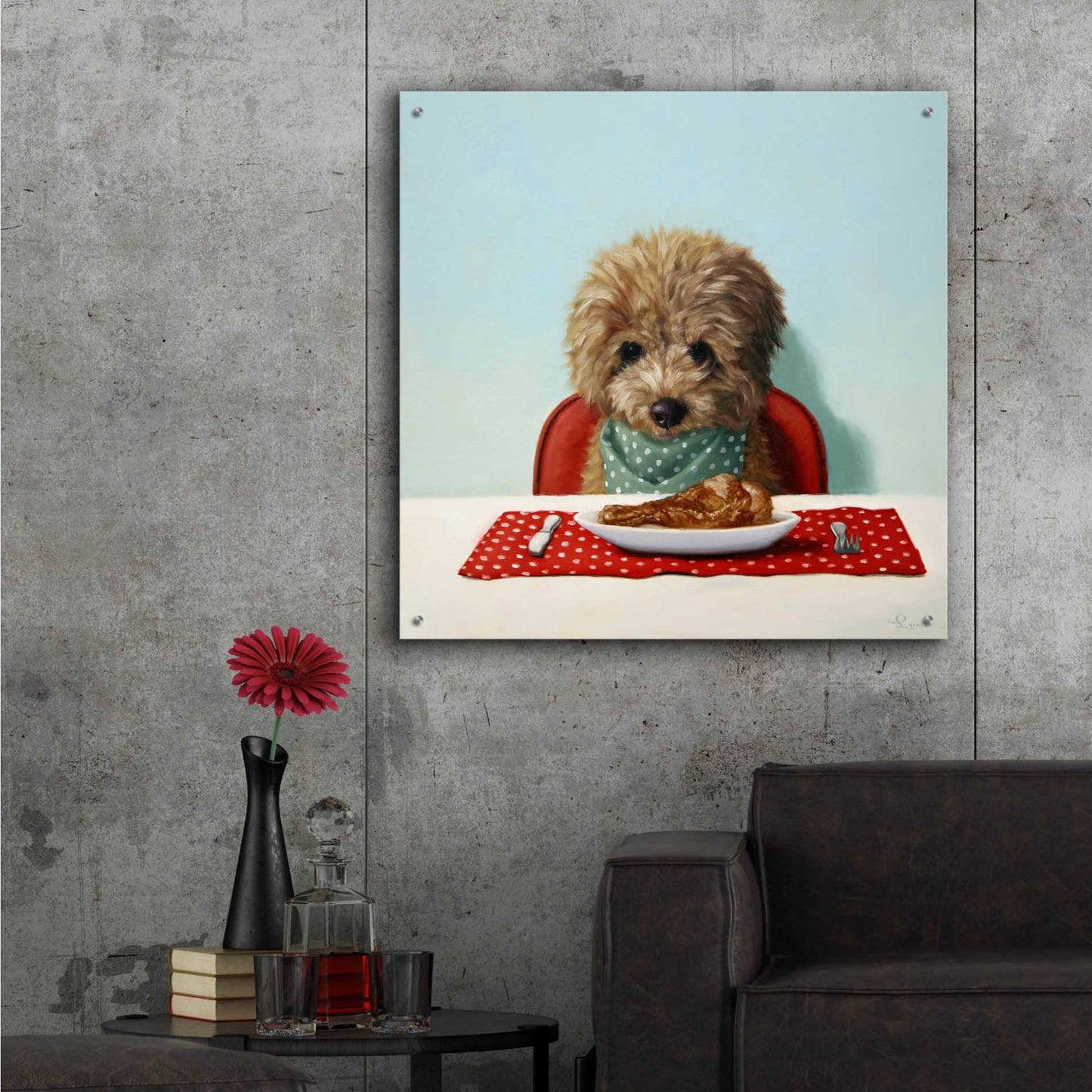 Epic Art 'Puppy Chow' by Lucia Heffernan, Acrylic Glass Wall Art,36x36