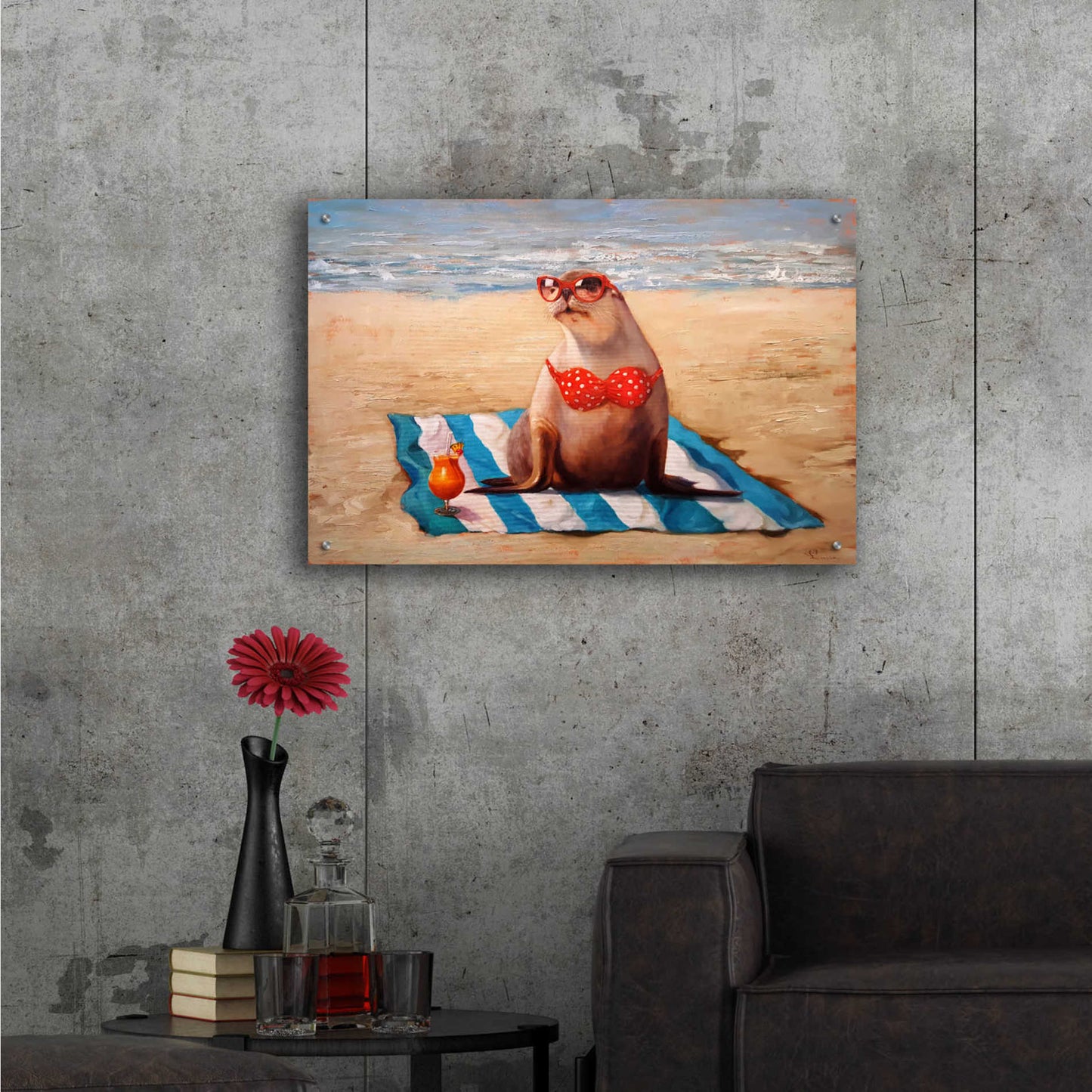 Epic Art 'Beached' by Lucia Heffernan, Acrylic Glass Wall Art,36x24