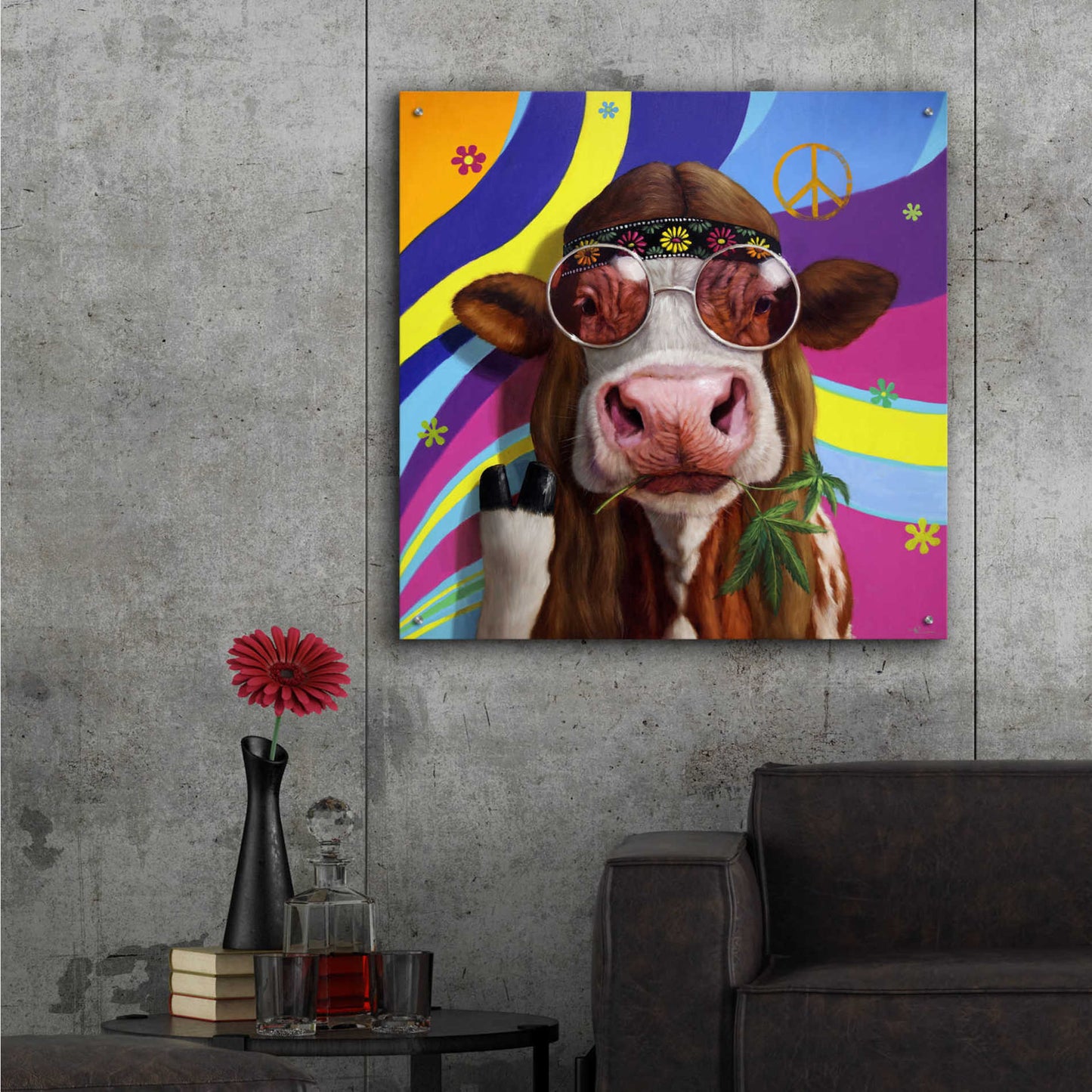Epic Art 'Grass Fed' by Lucia Heffernan, Acrylic Glass Wall Art,36x36