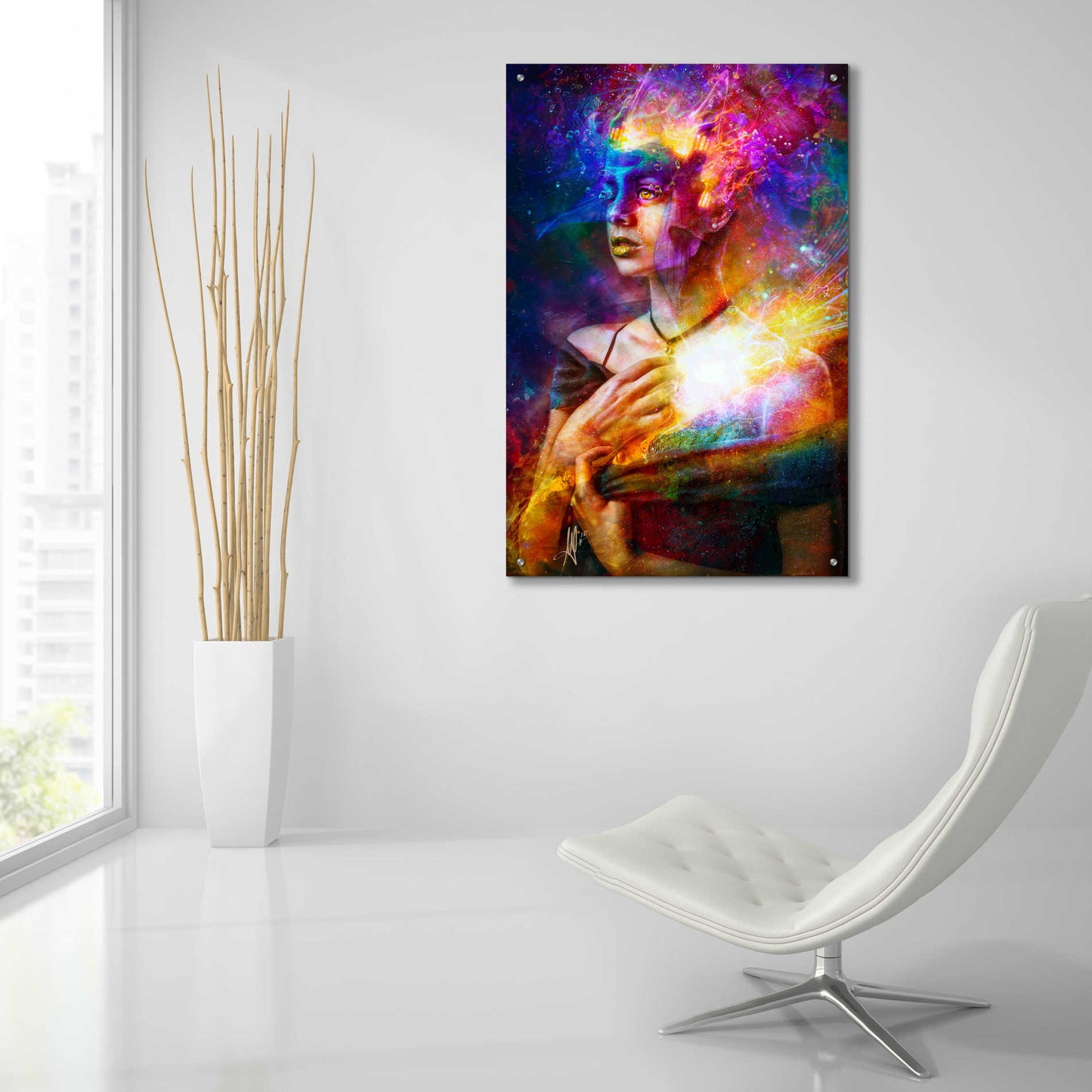 Epic Art 'Iridiscent Catharsis' by Mario Sanchez Nevado, Acrylic Glass Wall Art,24x36