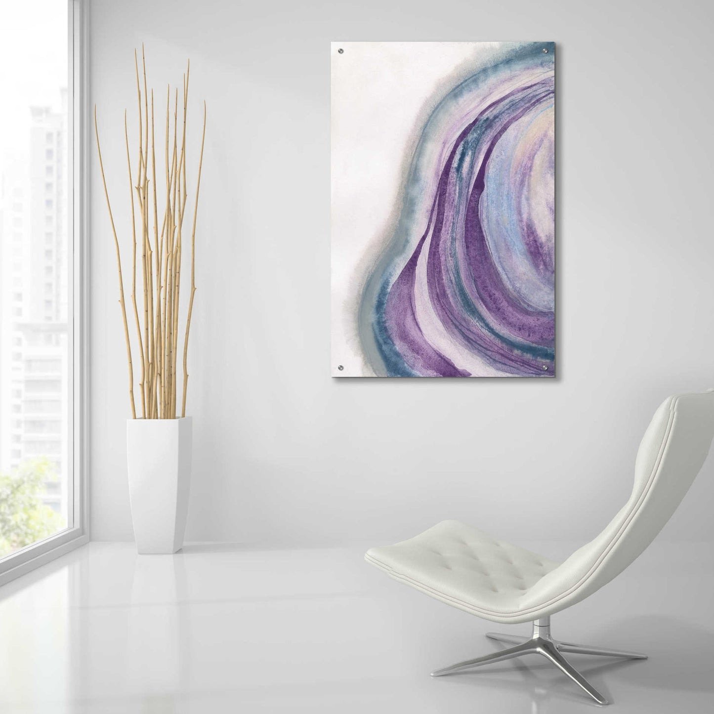 Epic Art 'Watercolor Geode I' by Chris Paschke, Acrylic Glass Wall Art,24x36