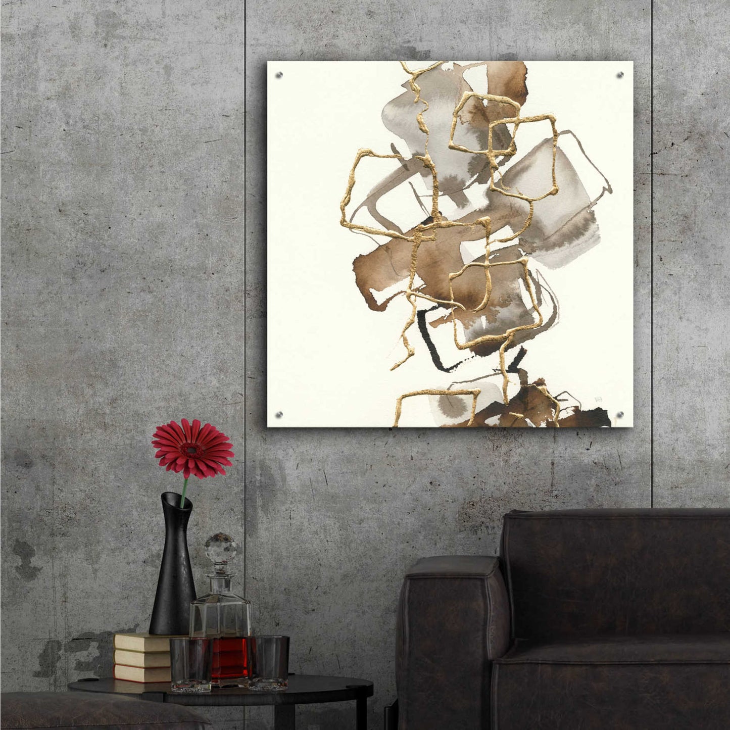 Epic Art 'Gold Squares I' by Chris Paschke,36x36
