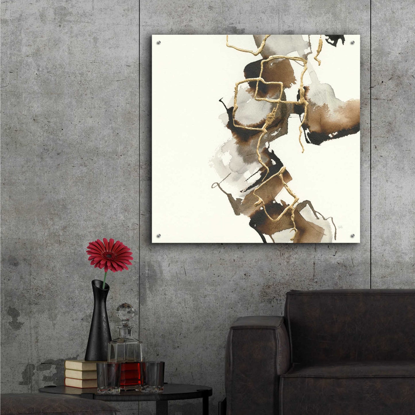 Epic Art 'Gold Squares II' by Chris Paschke,36x36