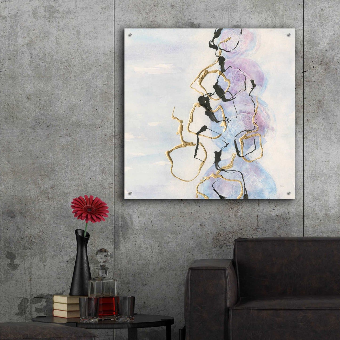 Epic Art 'Abstract Lines On Pastel I' by Chris Paschke,36x36