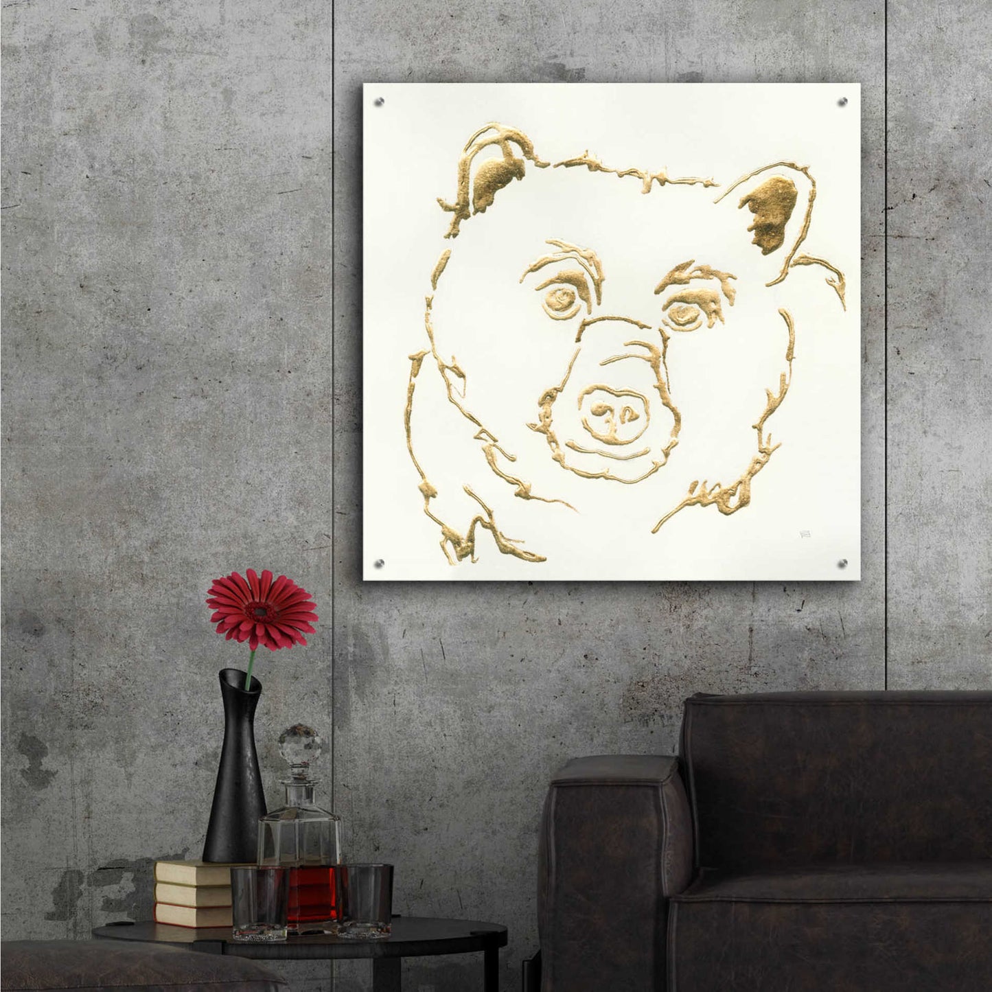Epic Art 'Gilded Black Bear' by Chris Paschke,36x36