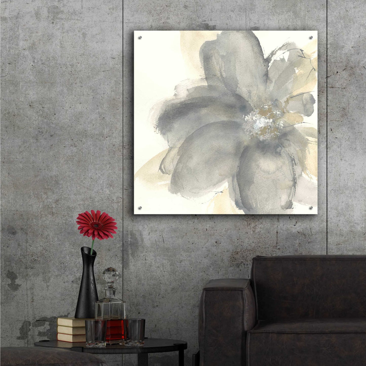 Epic Art 'Floral Gray I' by Chris Paschke,36x36