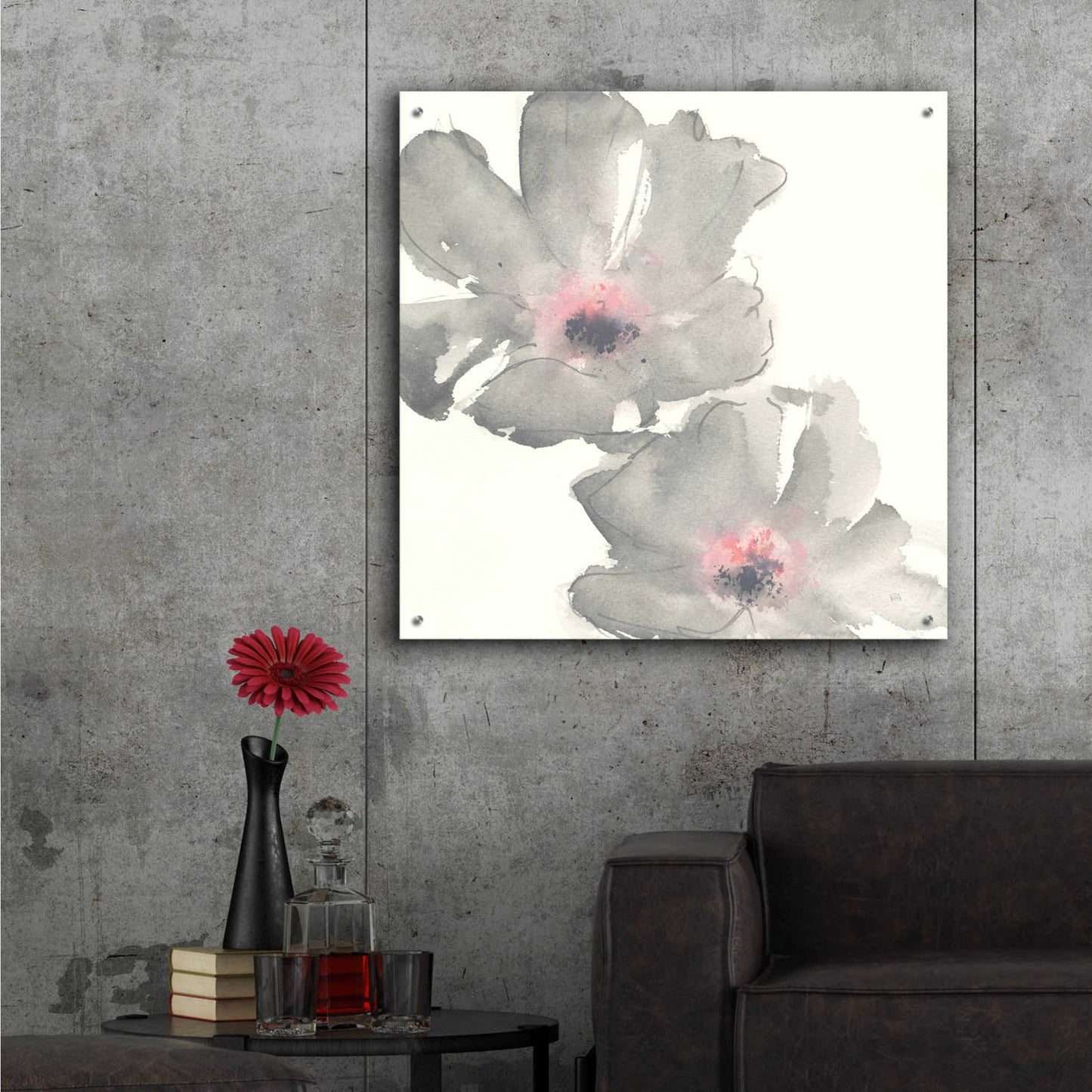Epic Art 'Gray Blush Cosmos I' by Chris Paschke,36x36