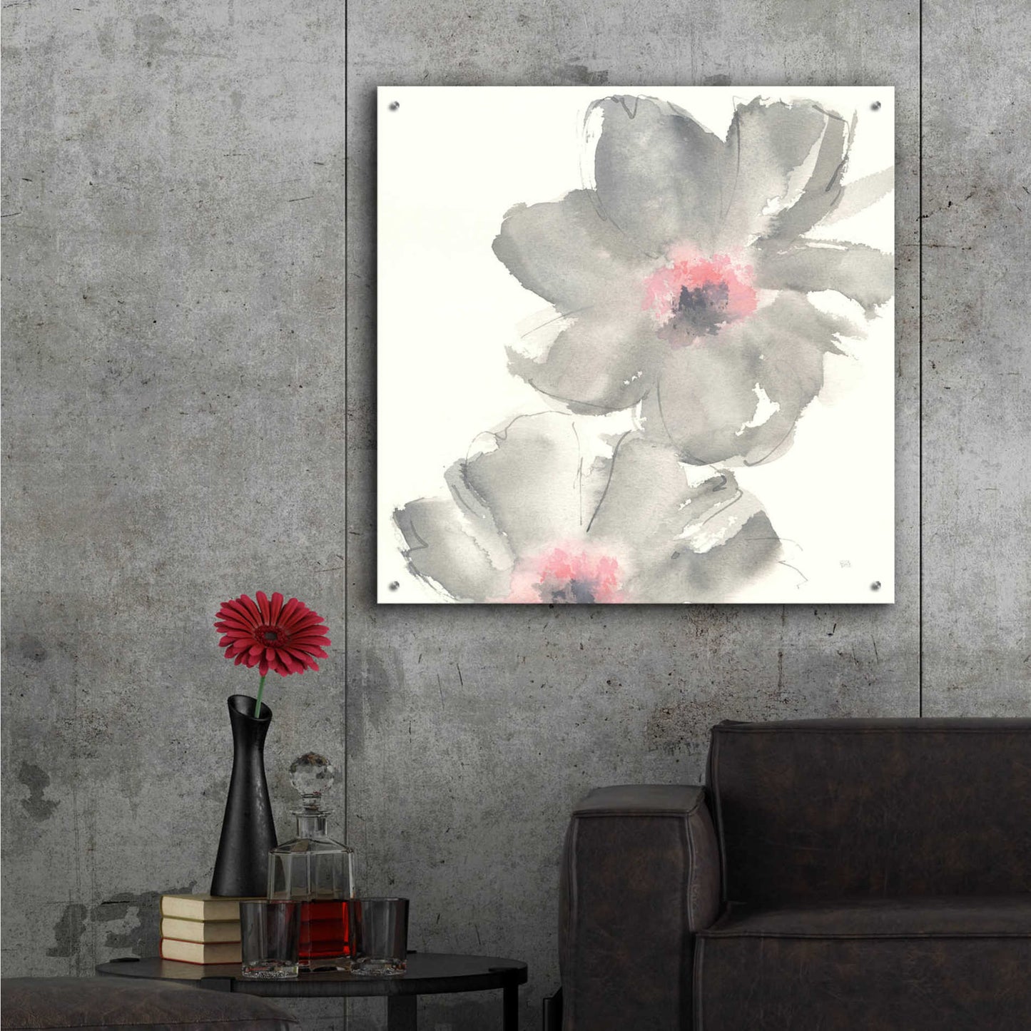 Epic Art 'Gray Blush Cosmos II' by Chris Paschke,36x36