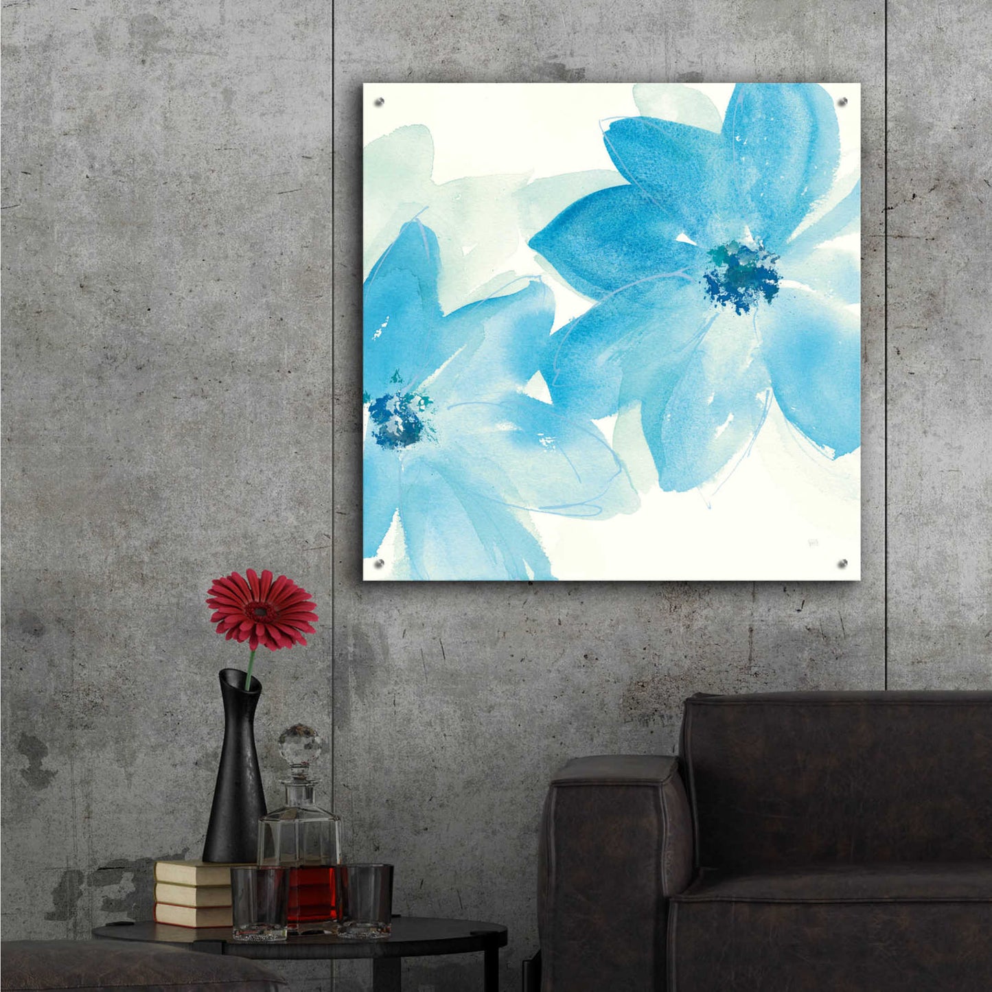 Epic Art 'Aqua Mint Clematis II' by Chris Paschke,36x36