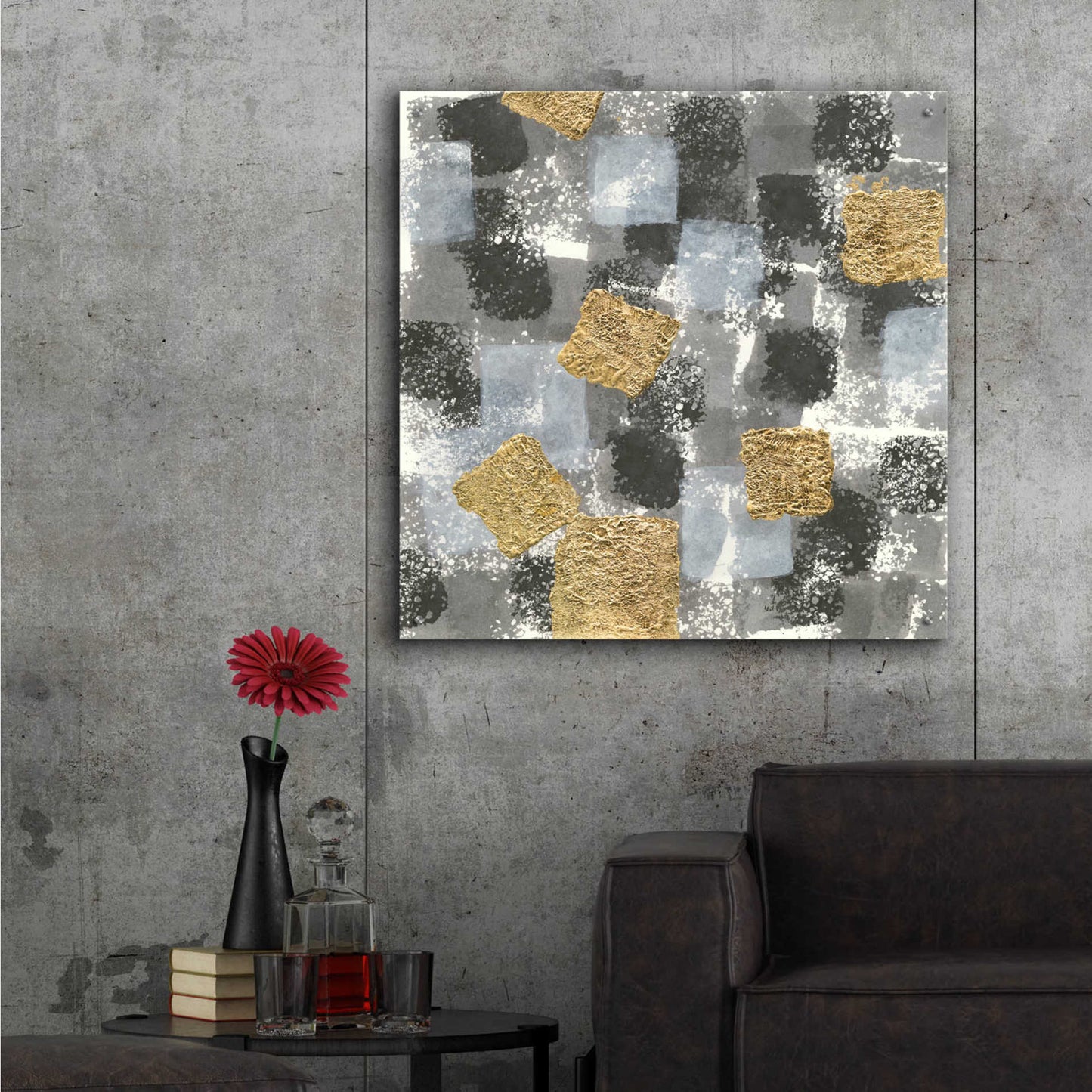 Epic Art 'Gold Squares IV' by Chris Paschke,36x36