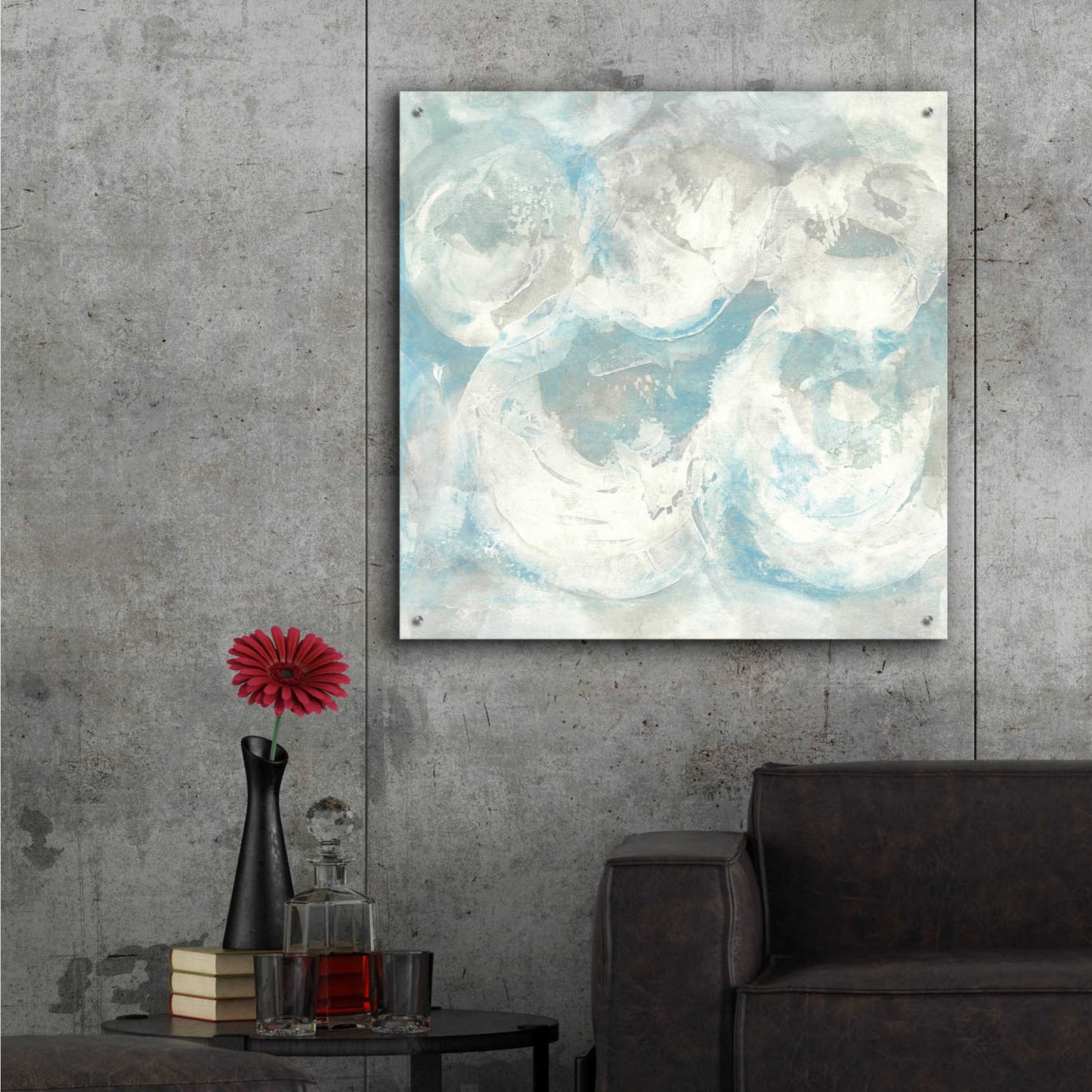 Epic Art 'Pale Blue Circles IV' by Chris Paschke,36x36