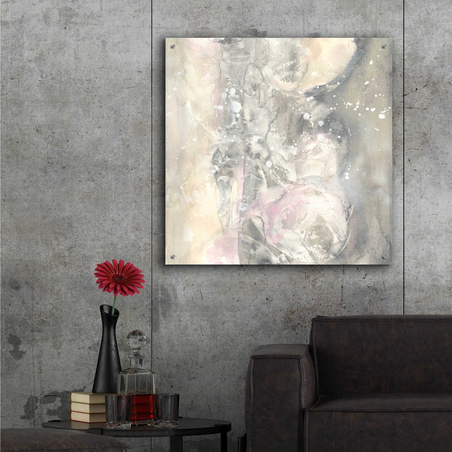 Epic Art 'Blushing Snowflakes I' by Chris Paschke,36x36