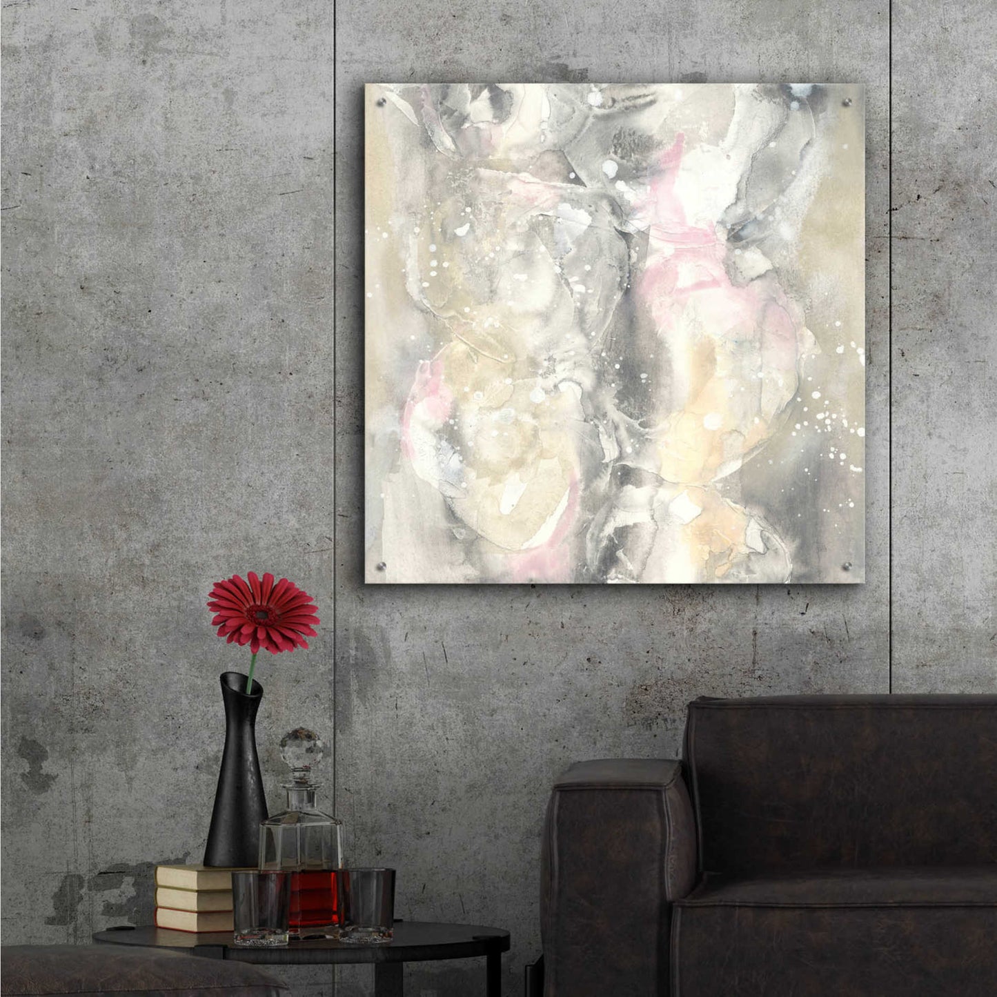 Epic Art 'Blushing Snowflakes II' by Chris Paschke,36x36