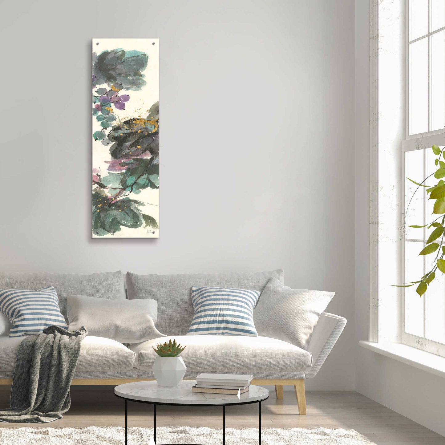 Epic Art 'Amethyst Grape Panel I' by Chris Paschke,16x48