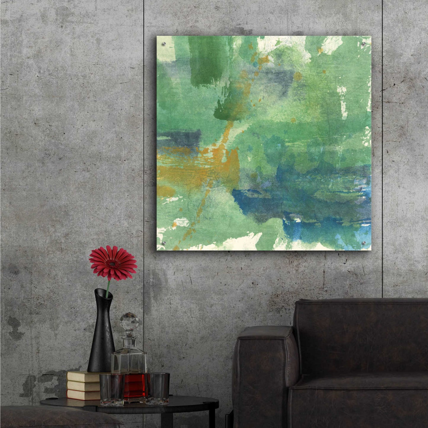 Epic Art 'Blue Accent I' by Chris Paschke,36x36