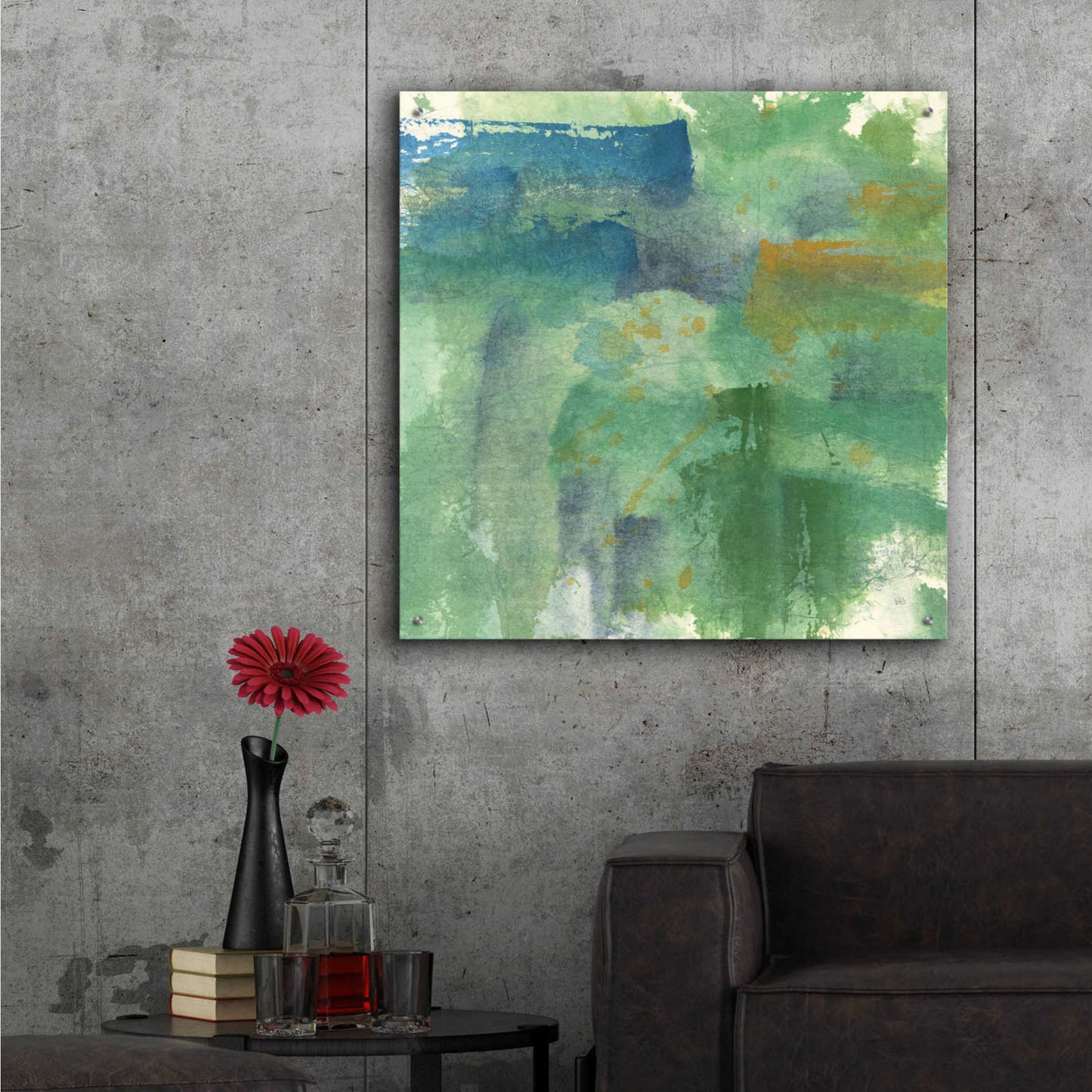 Epic Art 'Blue Accent II' by Chris Paschke,36x36