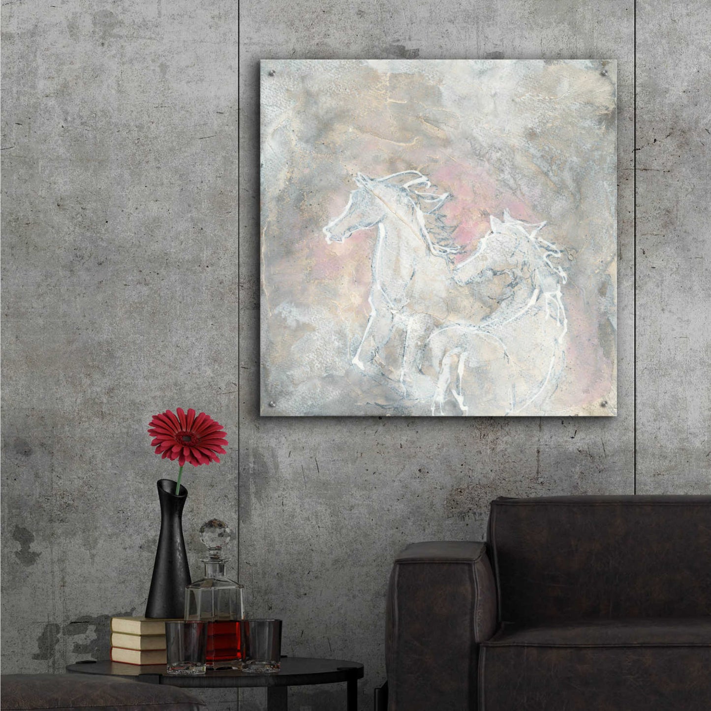 Epic Art 'Blush Horses I' by Chris Paschke,36x36