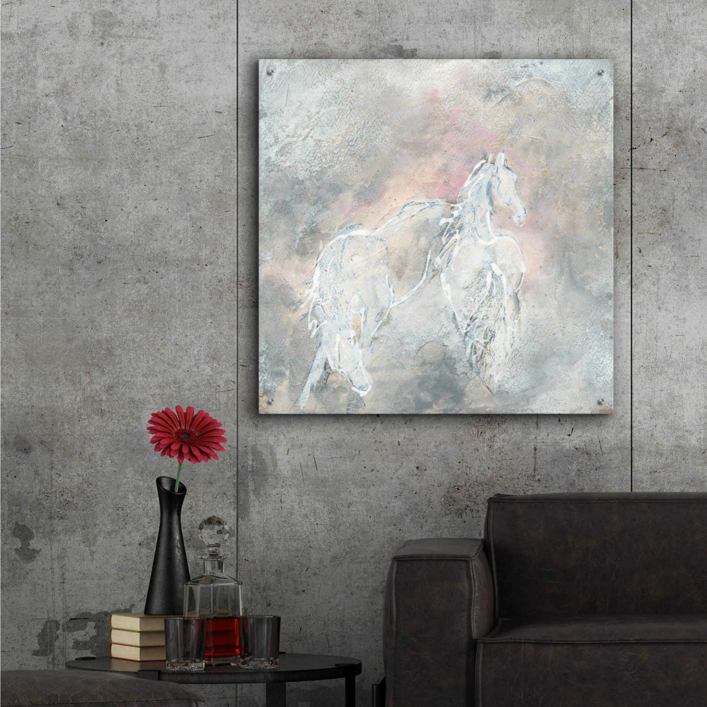 Epic Art 'Blush Horses II' by Chris Paschke,36x36