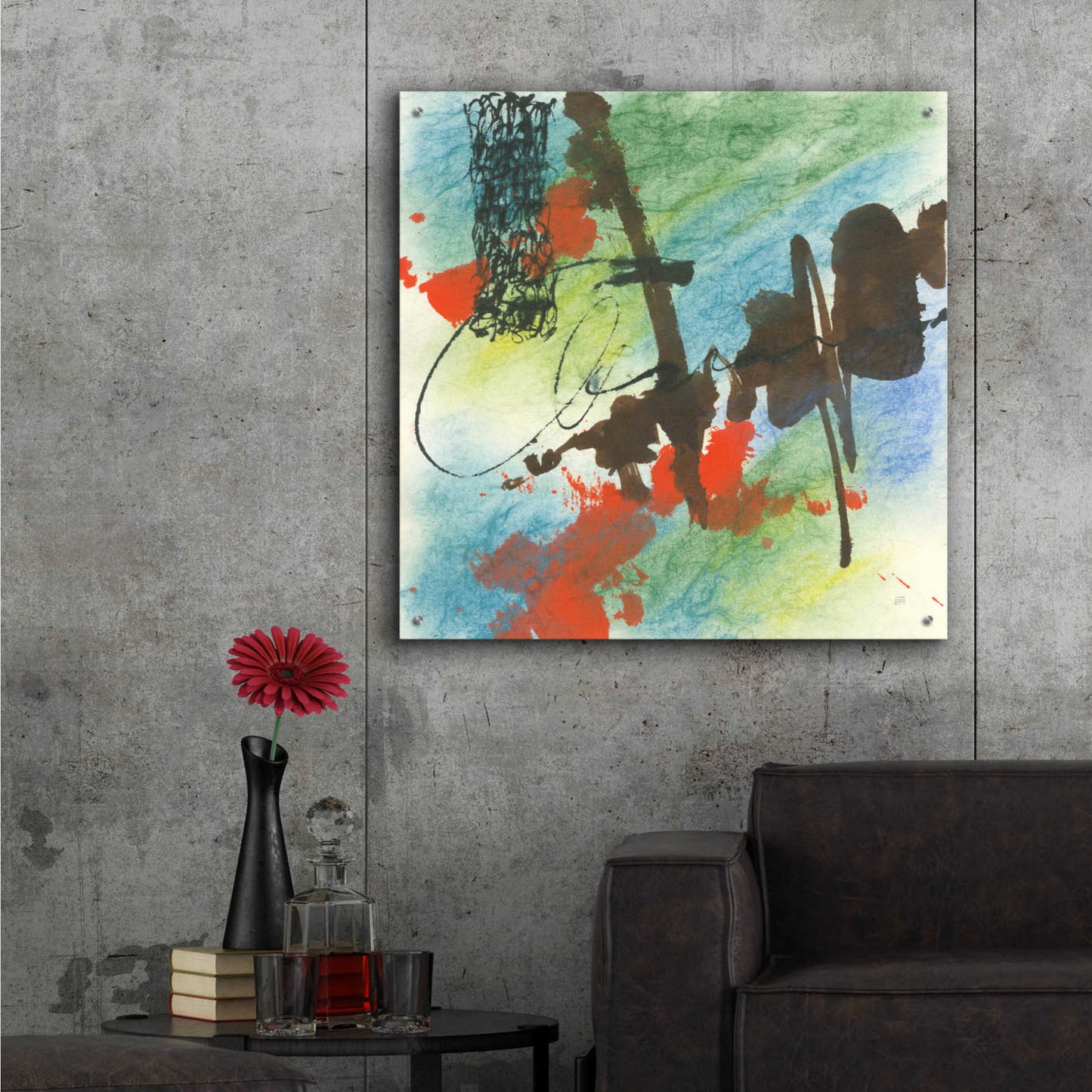 Epic Art 'Graffiti Blue I' by Chris Paschke,36x36