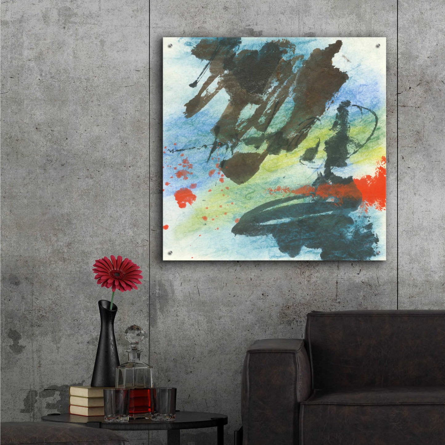Epic Art 'Graffiti Blue II' by Chris Paschke,36x36