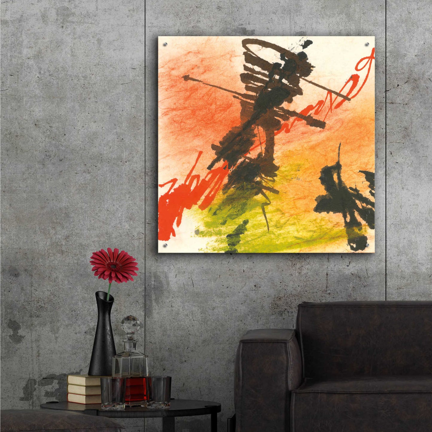 Epic Art 'Graffiti Orange I' by Chris Paschke,36x36