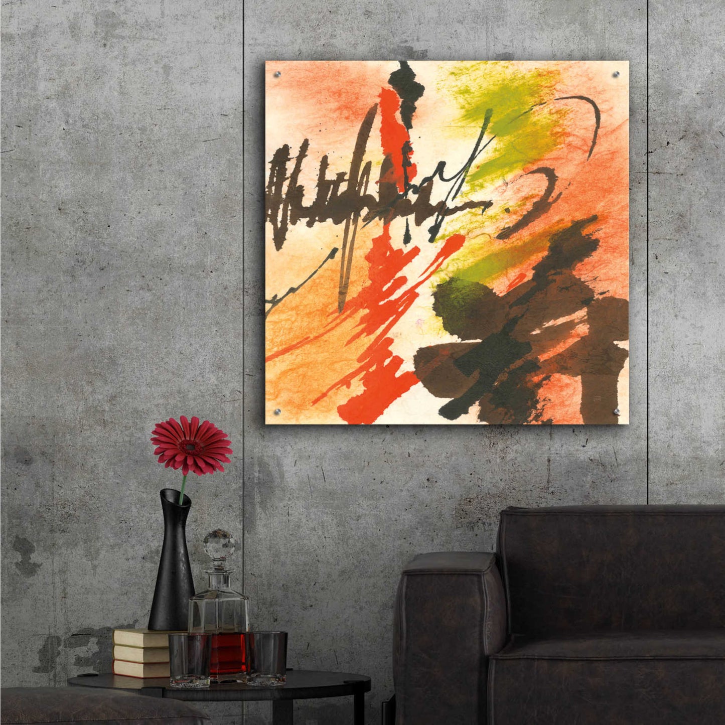 Epic Art 'Graffiti Orange II' by Chris Paschke,36x36