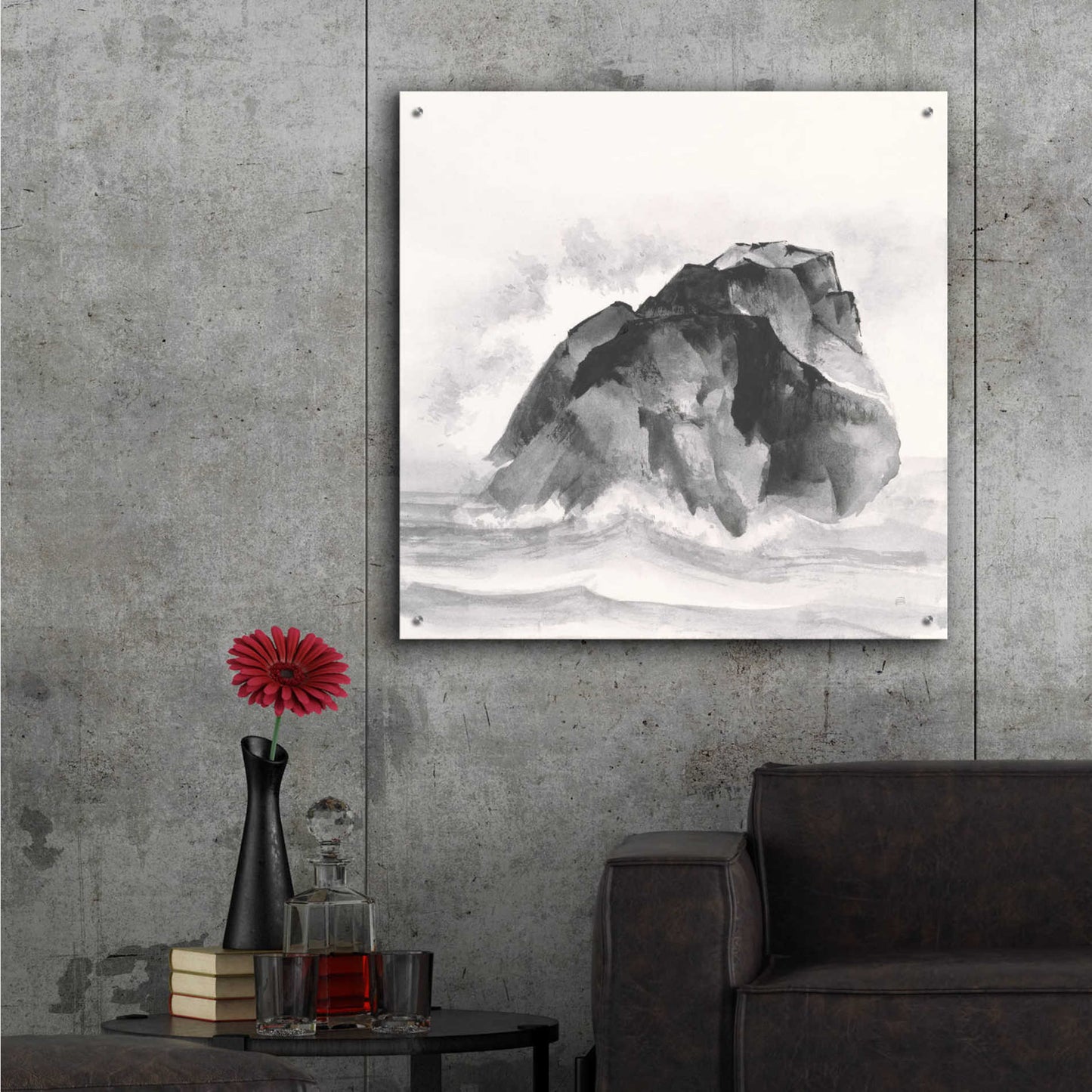 Epic Art 'Solitary Rock' by Chris Paschke,36x36