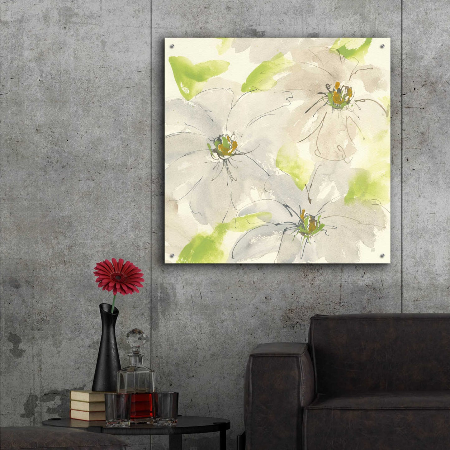 Epic Art 'Dancing Clematis II' by Chris Paschke,36x36