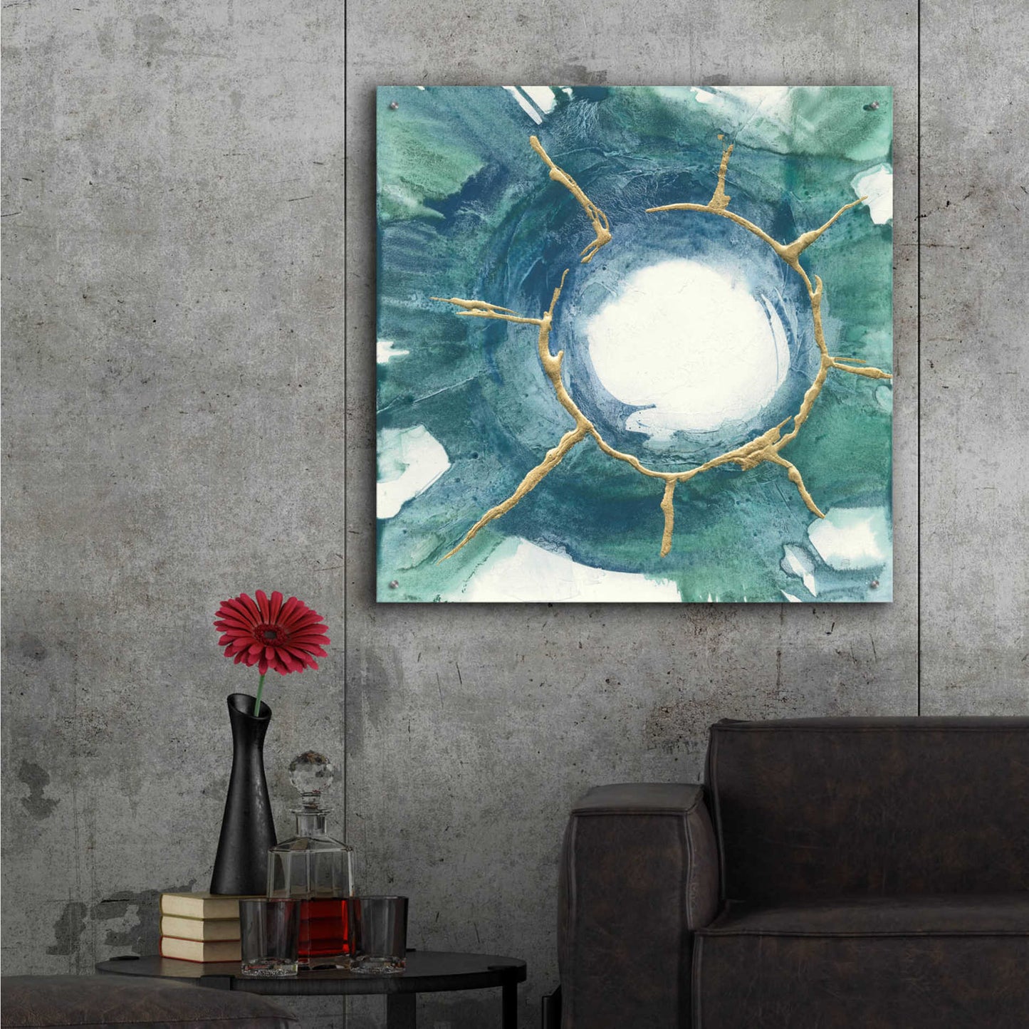 Epic Art 'Dharma Wheel I' by Chris Paschke,36x36