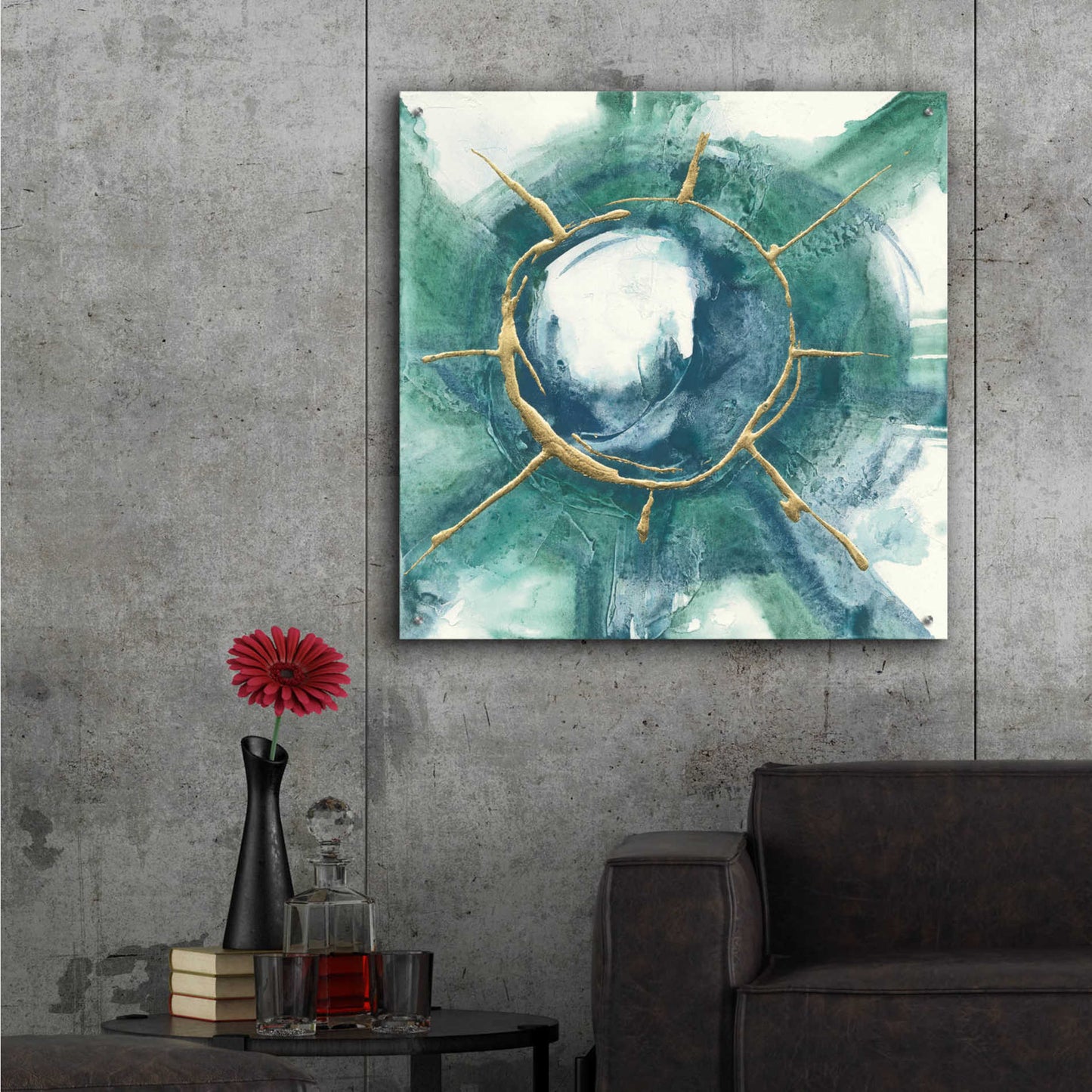 Epic Art 'Dharma Wheel II' by Chris Paschke,36x36