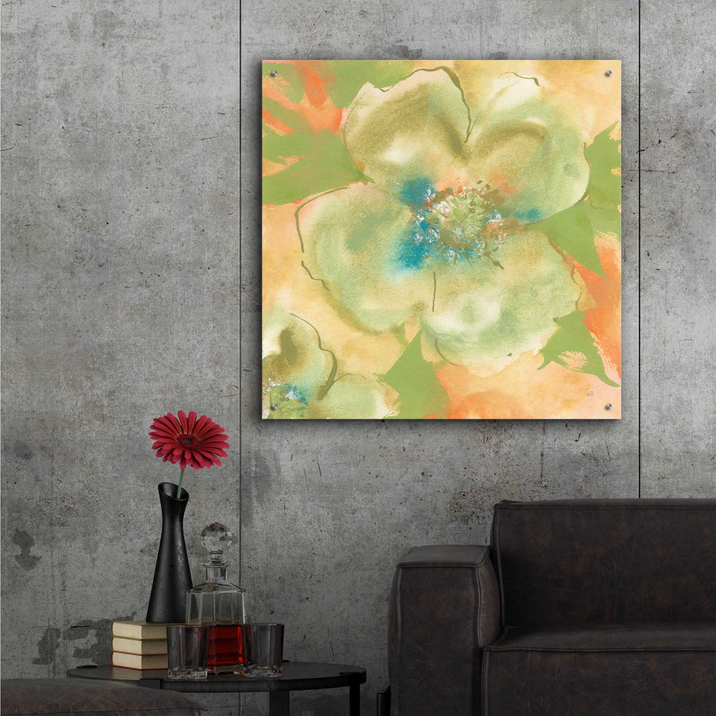 Epic Art 'Olive Poppy I' by Chris Paschke,36x36