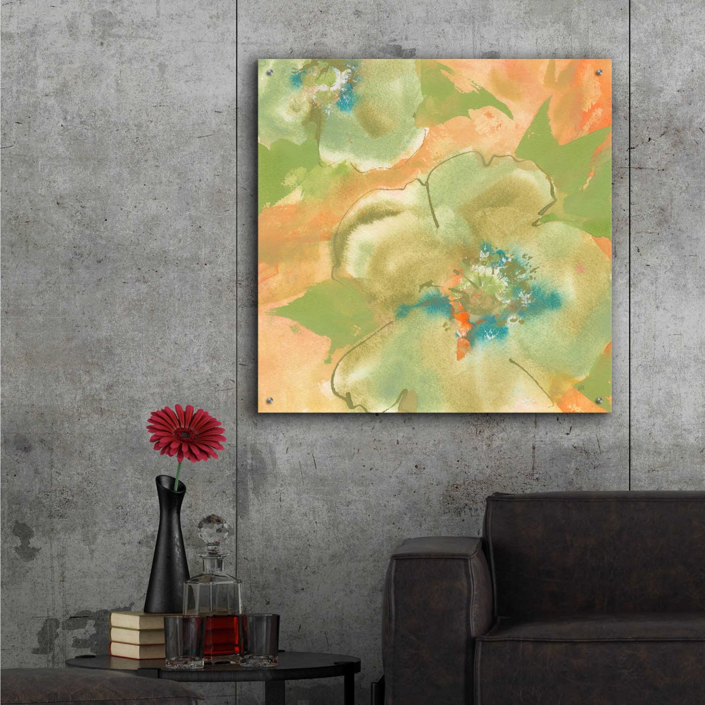 Epic Art 'Olive Poppy II' by Chris Paschke,36x36