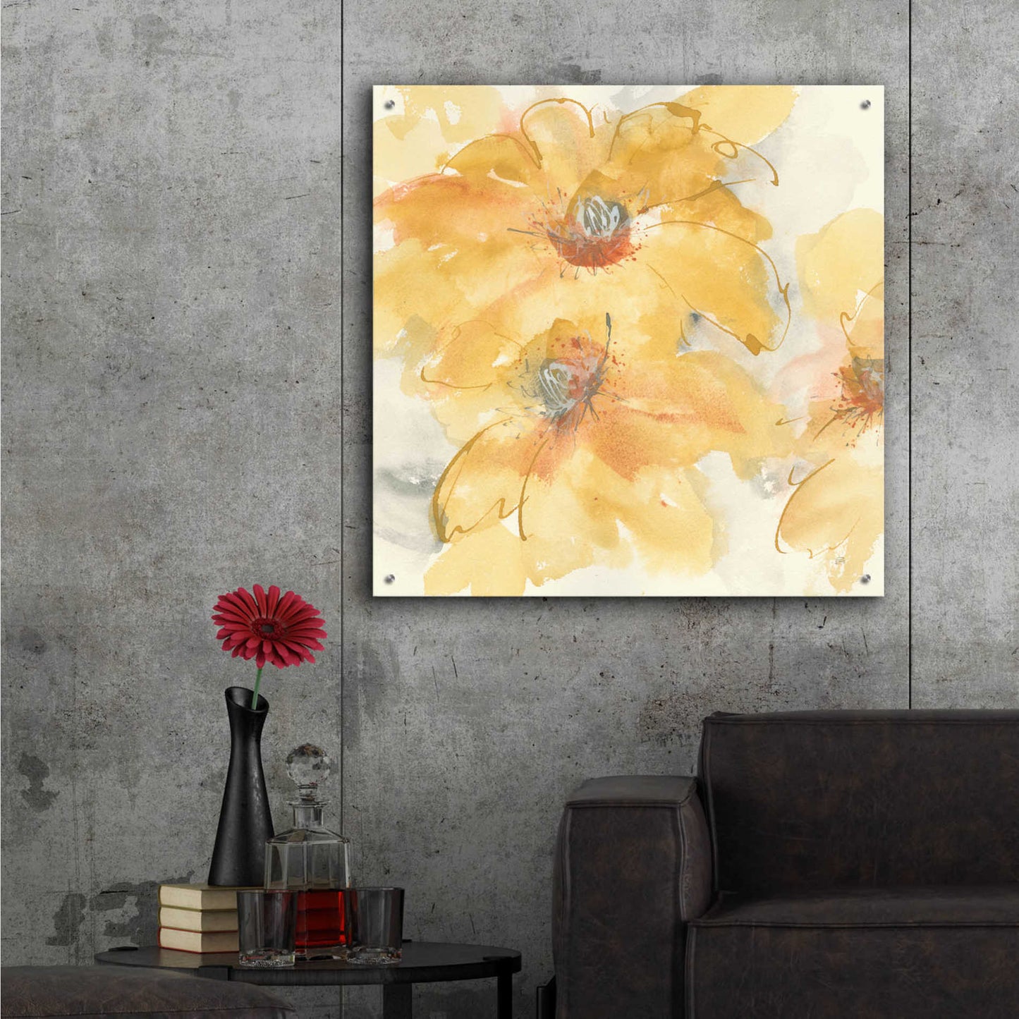 Epic Art 'Golden Clematis I' by Chris Paschke,36x36