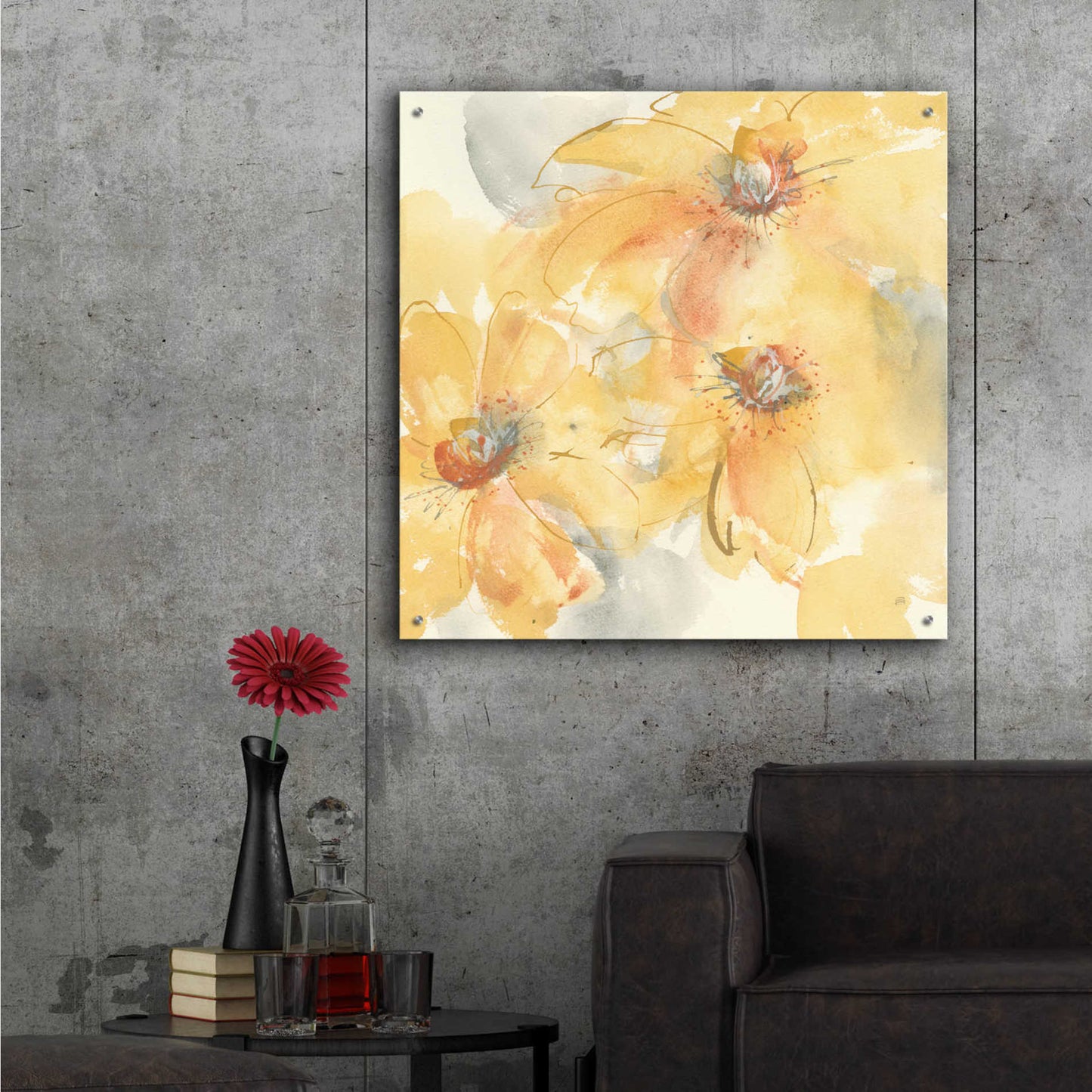 Epic Art 'Golden Clematis II' by Chris Paschke,36x36