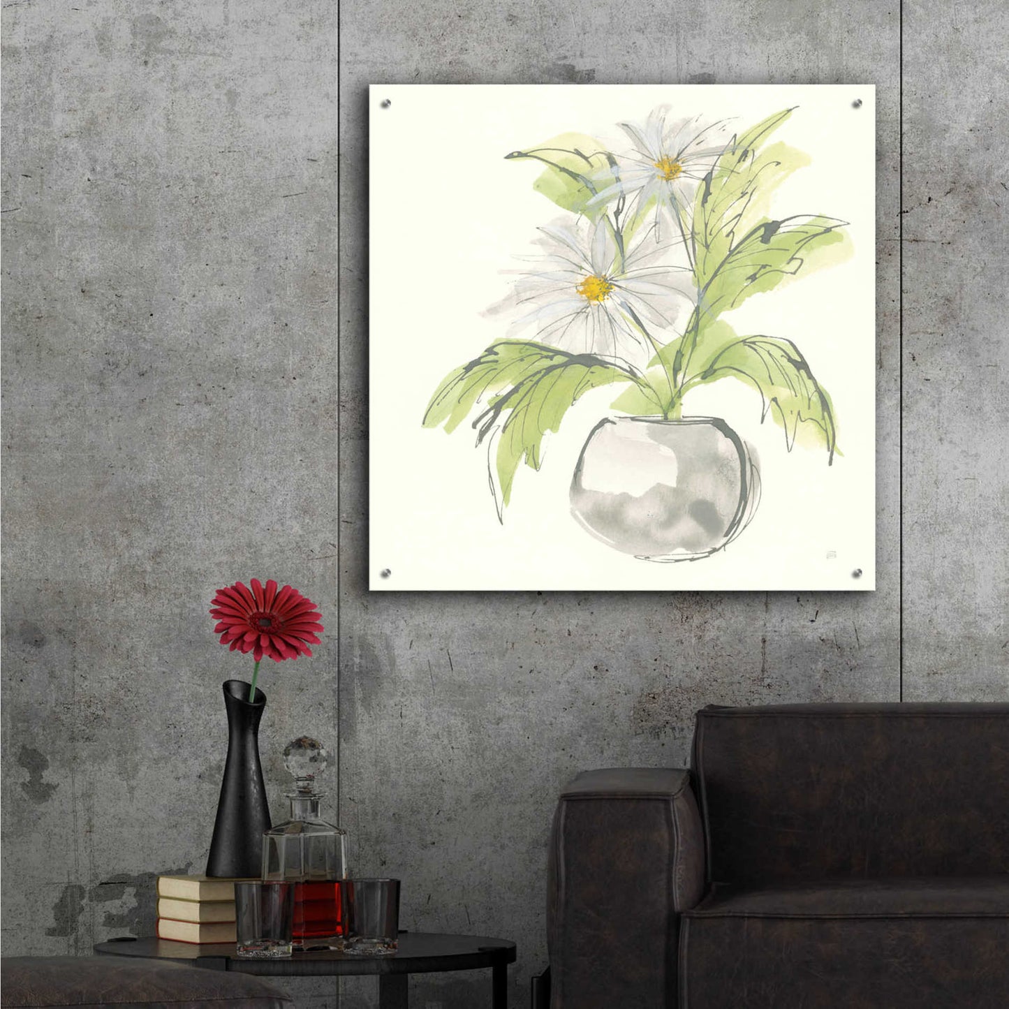 Epic Art 'Plant Daisy II' by Chris Paschke,36x36